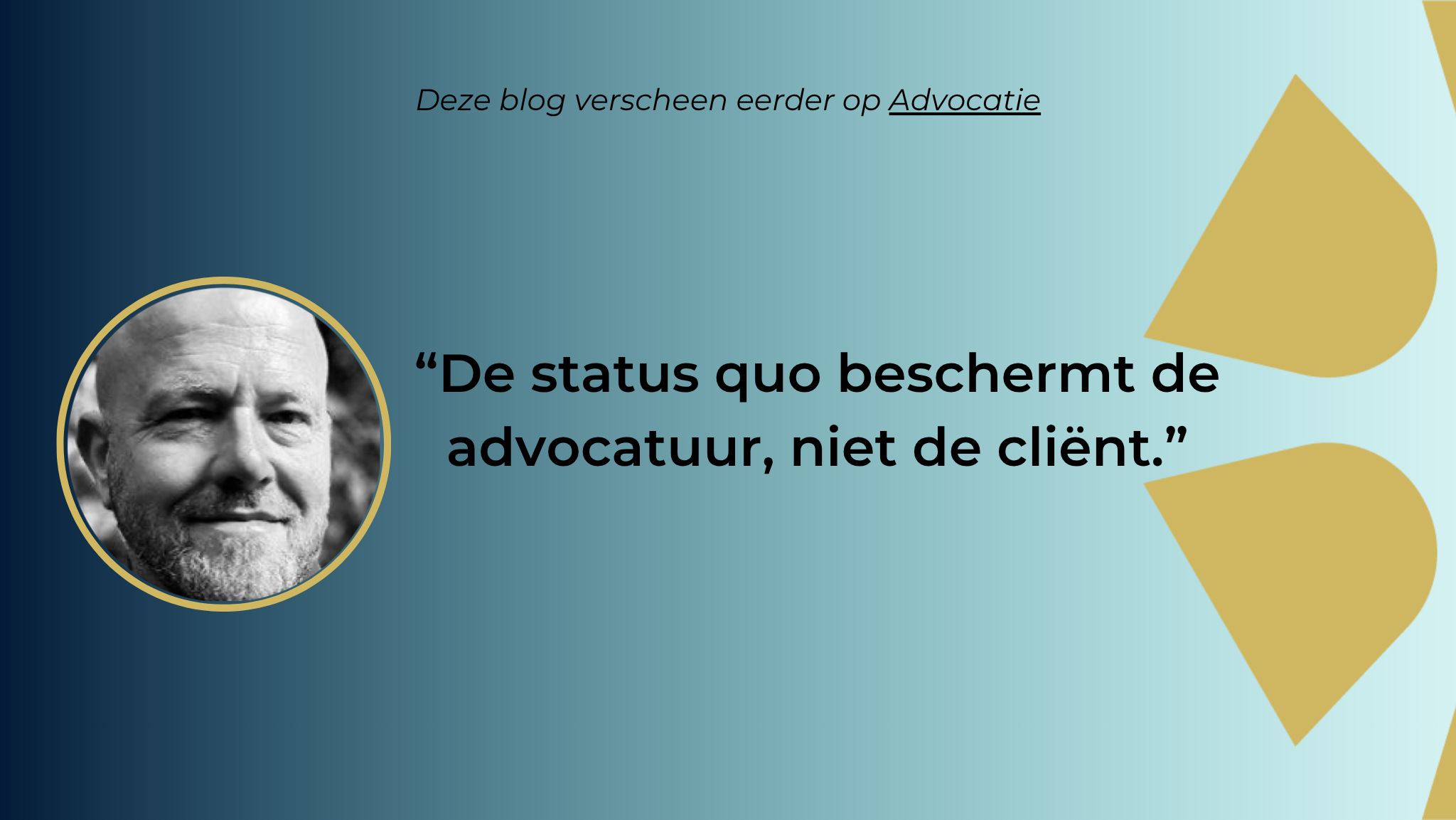 Blog: Extern geld in de advocatuur. Welke advocatuur?