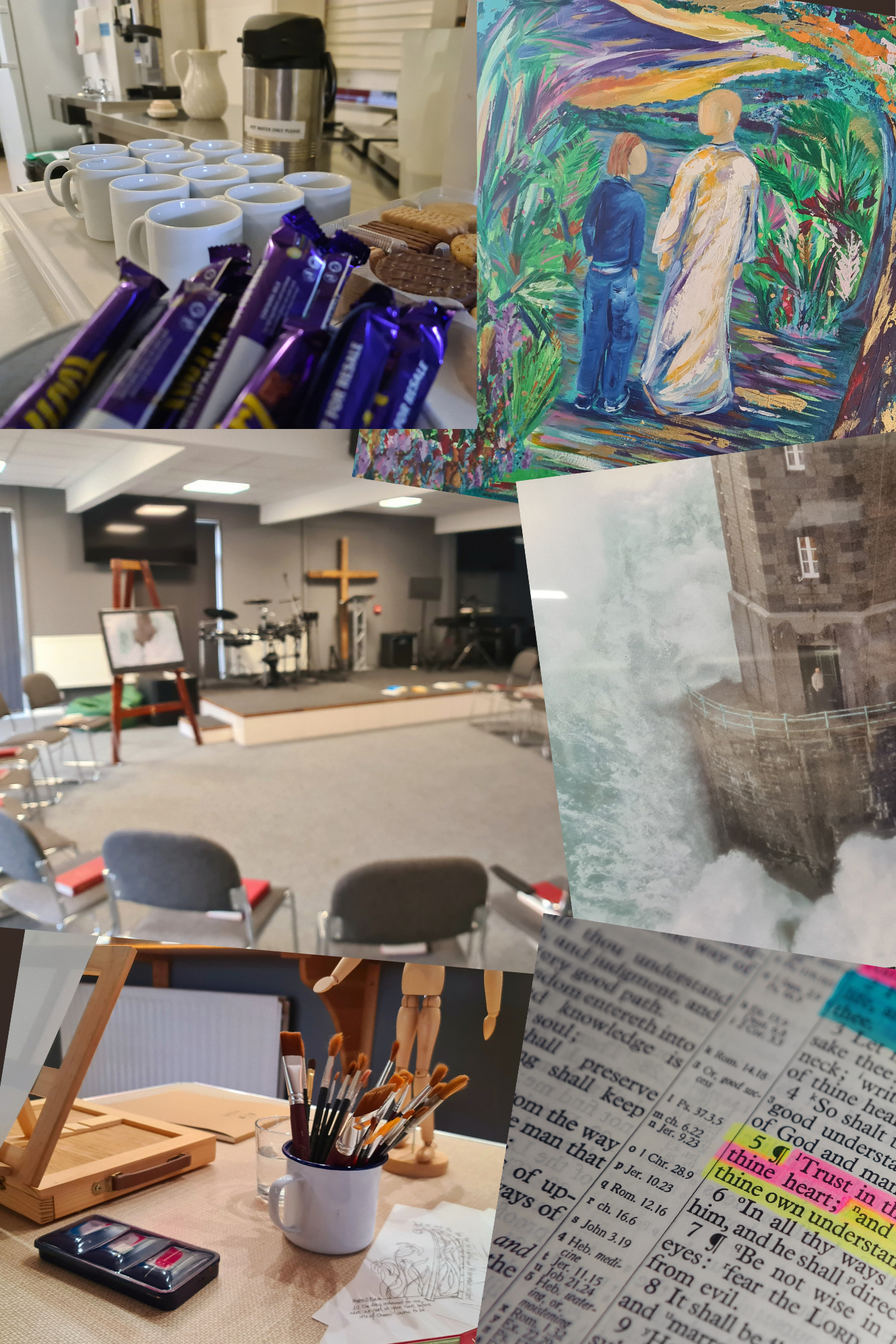 Collage of photos taken at The Space