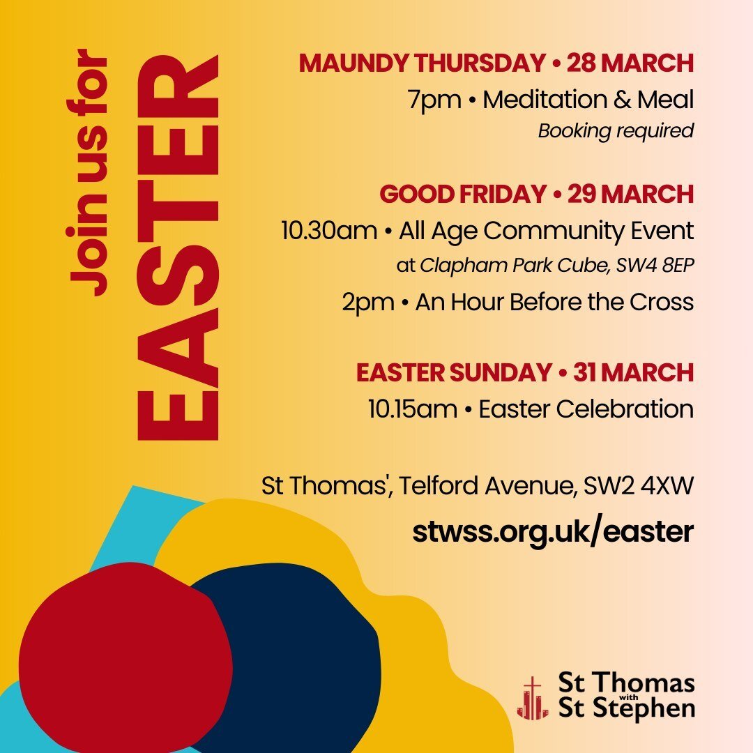 All are welcome to join us for Easter! For information about all our Easter services, go to stwss.org.uk/easter⁠
&bull;⁠
&bull;⁠
&bull;⁠
&bull;⁠
#balham #claphampark #streathamhill #london #wandsworth #lambeth #church