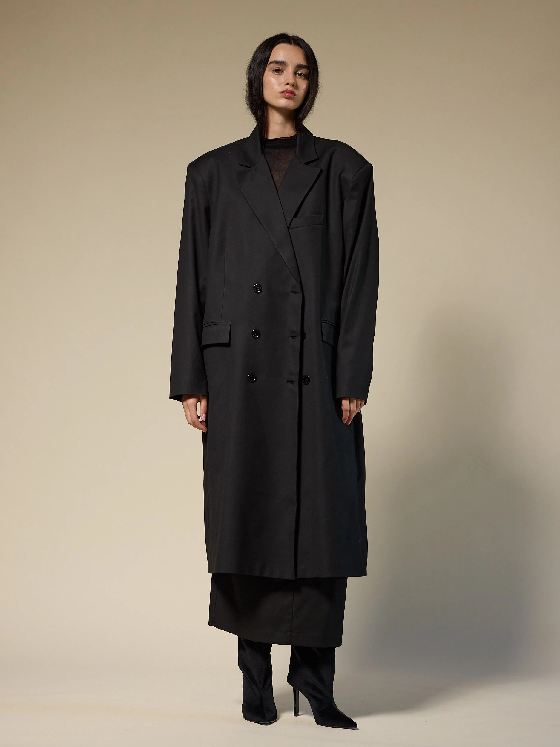 DOUBLE BREASTED LONG COAT