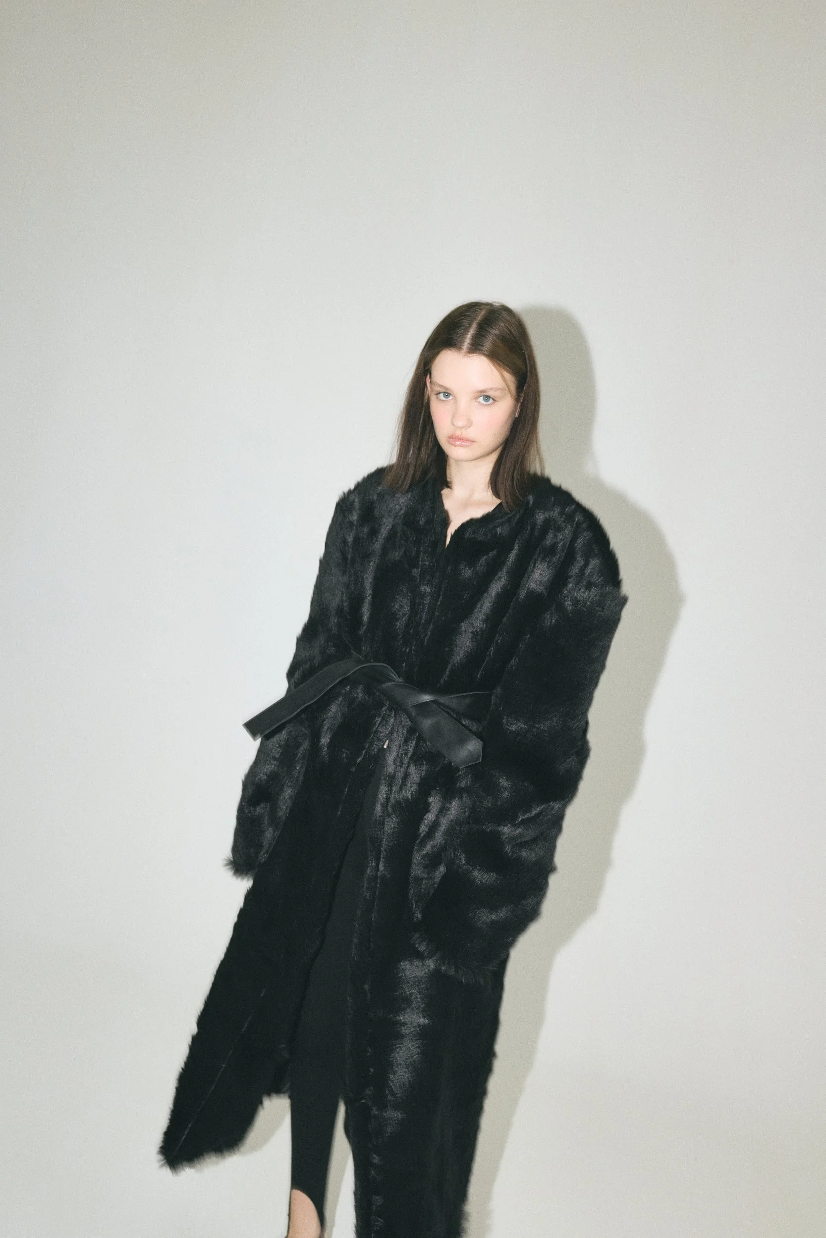 LONG FAUX FUR COAT