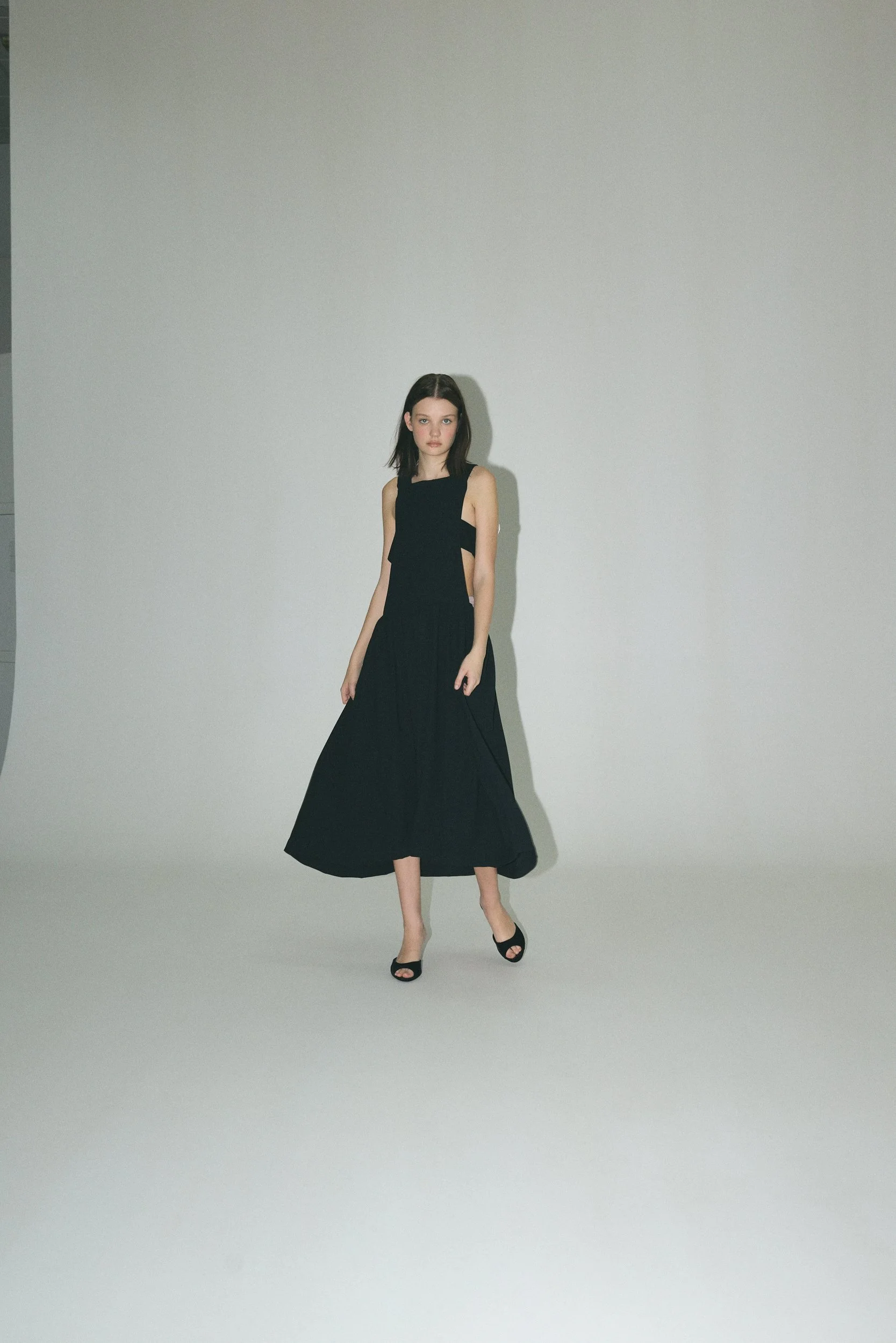 OPEN SIDES BLACK DRESS