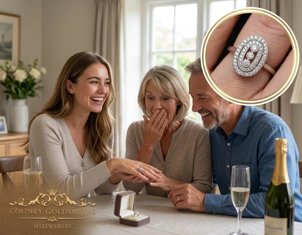 18ct White Gold Diamond cluster ring