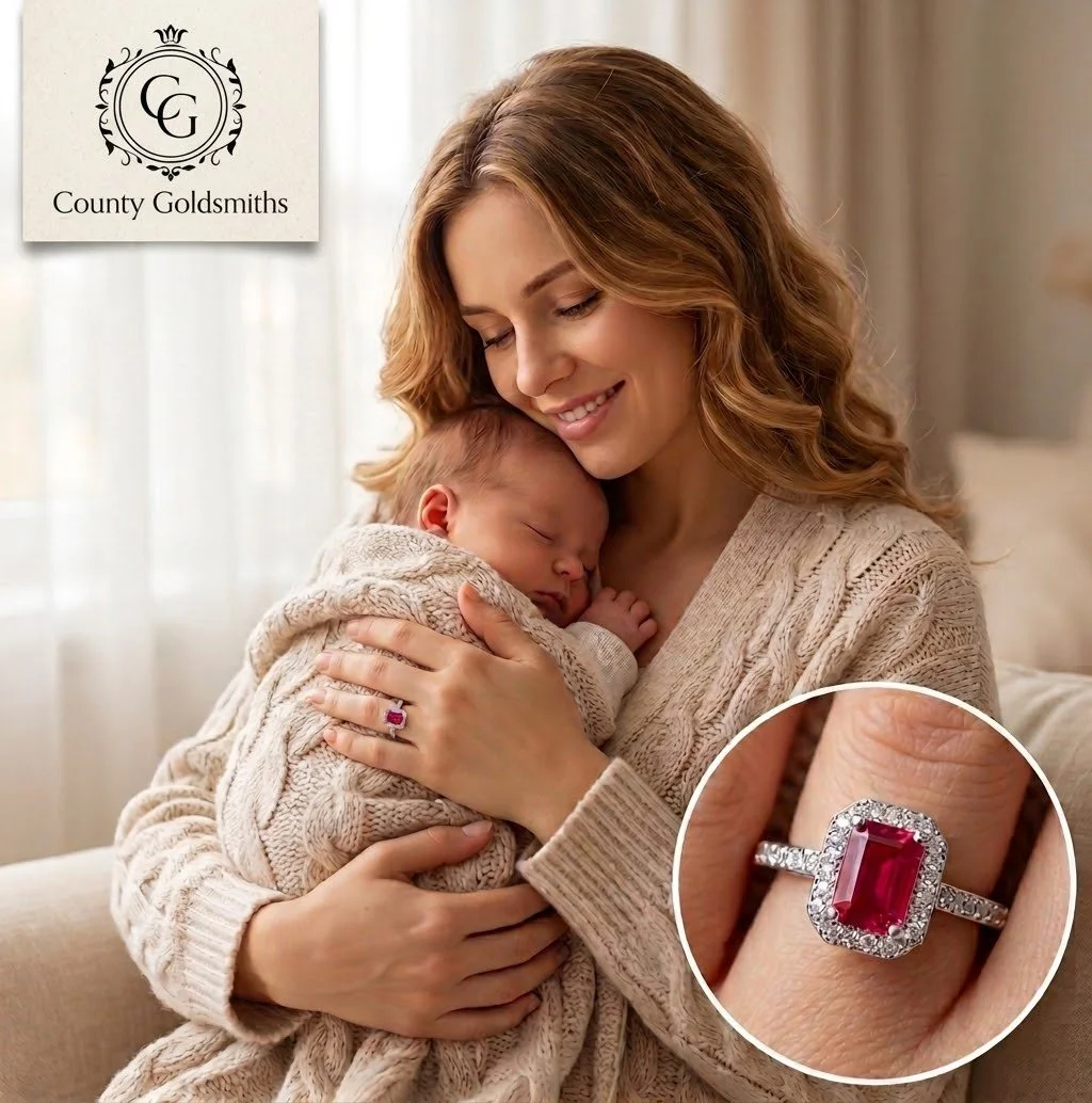 Platinum set Ruby and Diamond cluster ring
