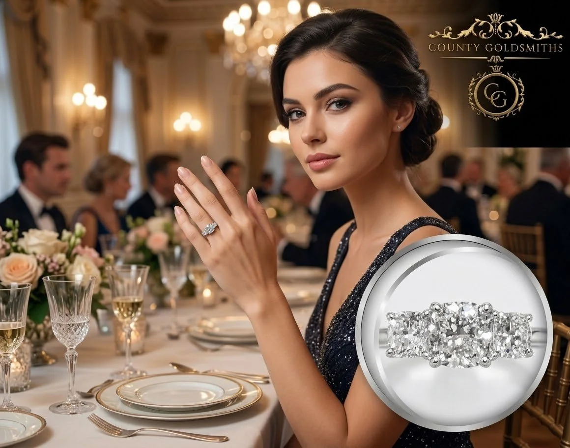Superb Platinum set Cushion cut Diamond ring
