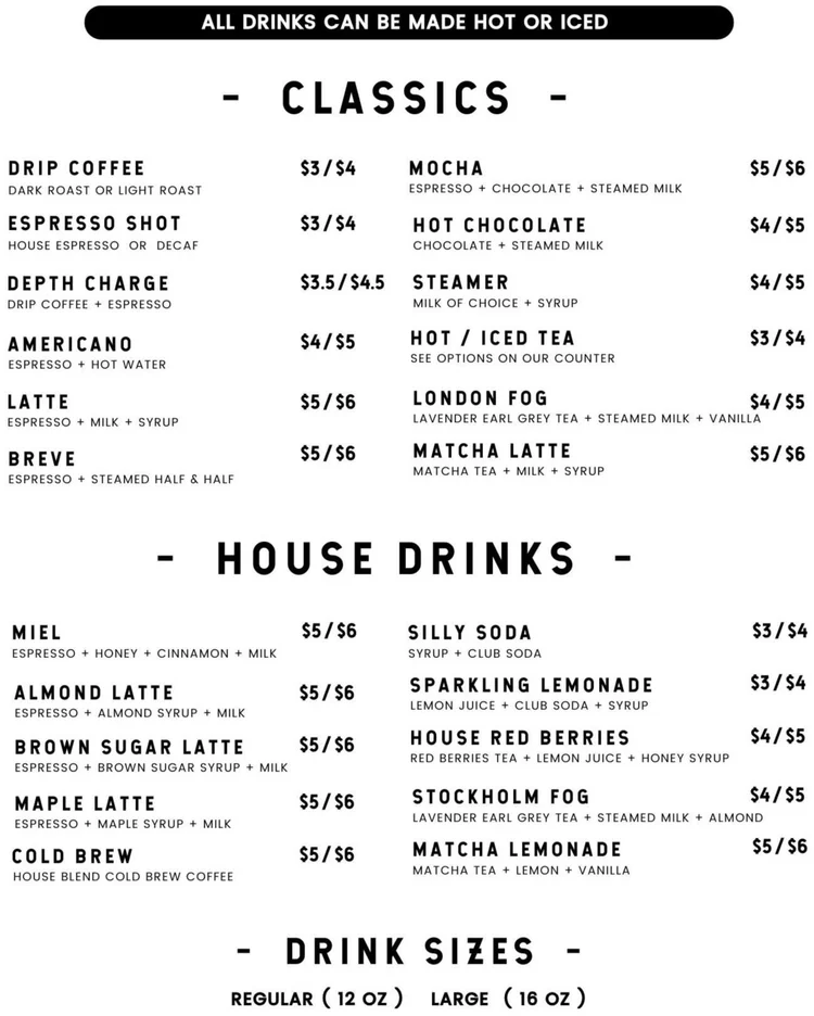 Menu — Storyteller Cafe MN