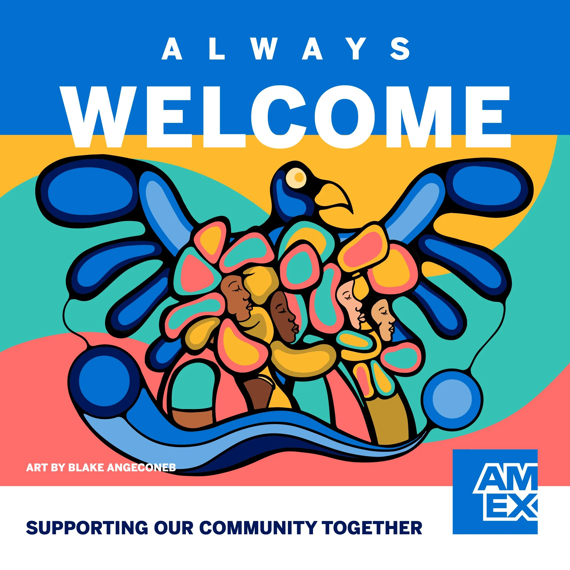 Erin Aniker + Blake Angeconeb + Lourdes Villagómez x AMEX