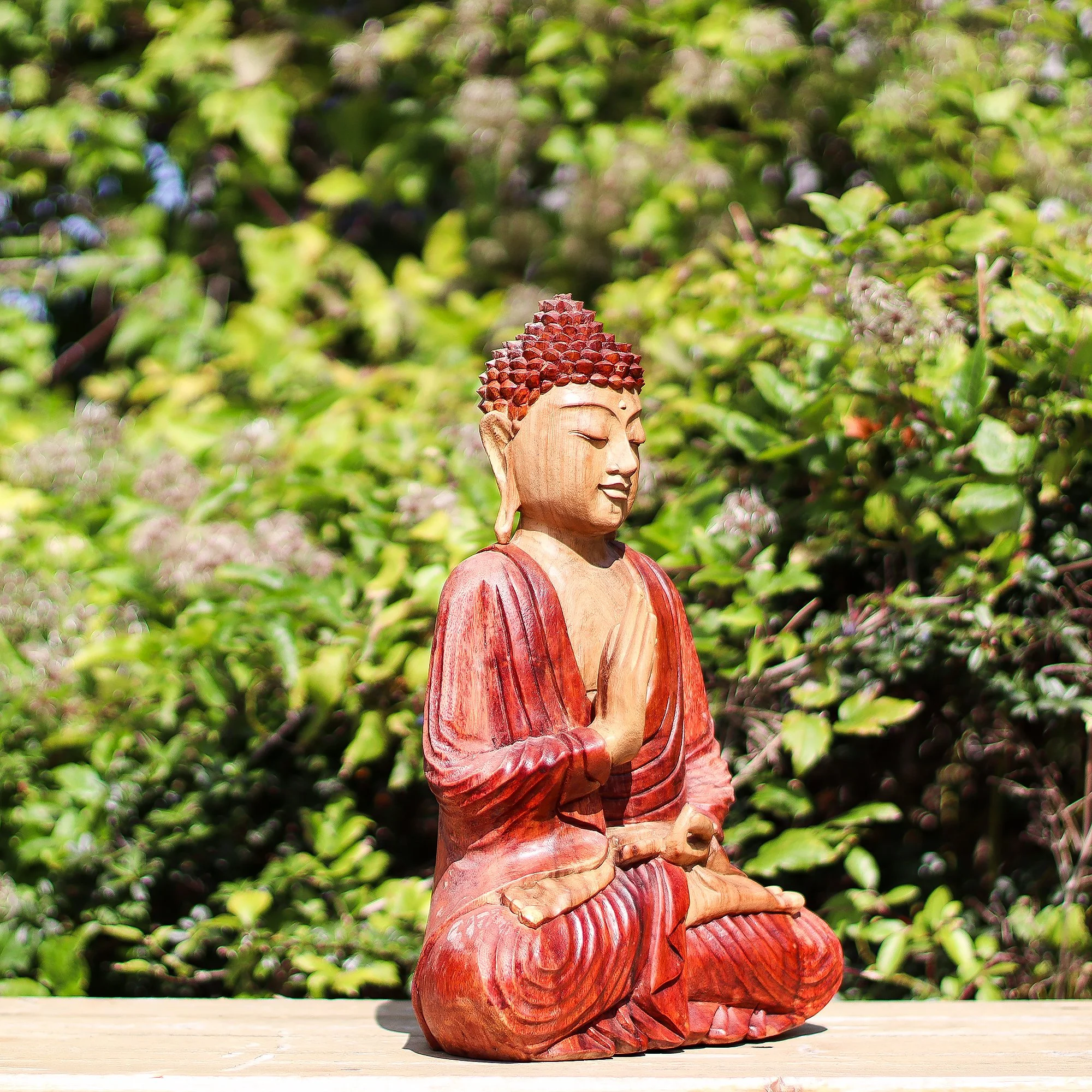 Hand Carved Buddha from Bali Reiki Divine Therapy