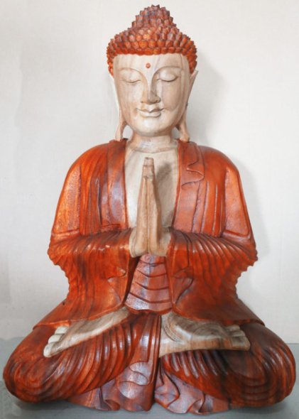 Hand Carved Buddha from Bali Reiki Divine Therapy