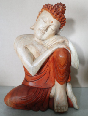 Hand Carved Buddha from Bali Reiki Divine Therapy