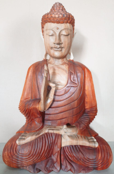 Hand Carved Buddha from Bali Reiki Divine Therapy