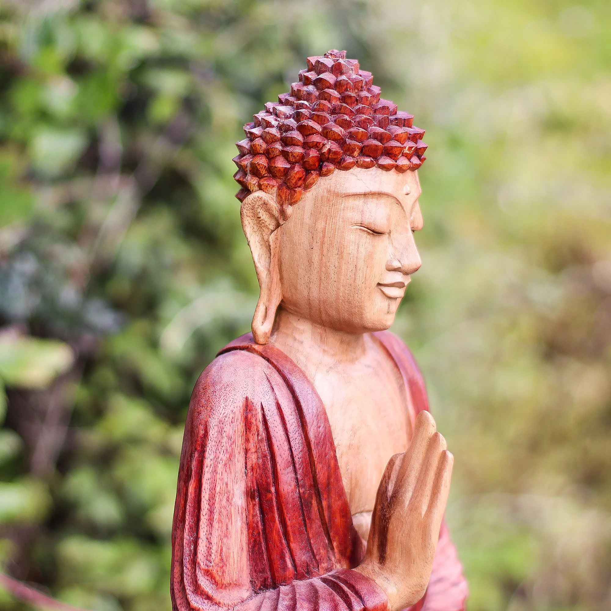 Hand Carved Buddha from Bali Reiki Divine Therapy
