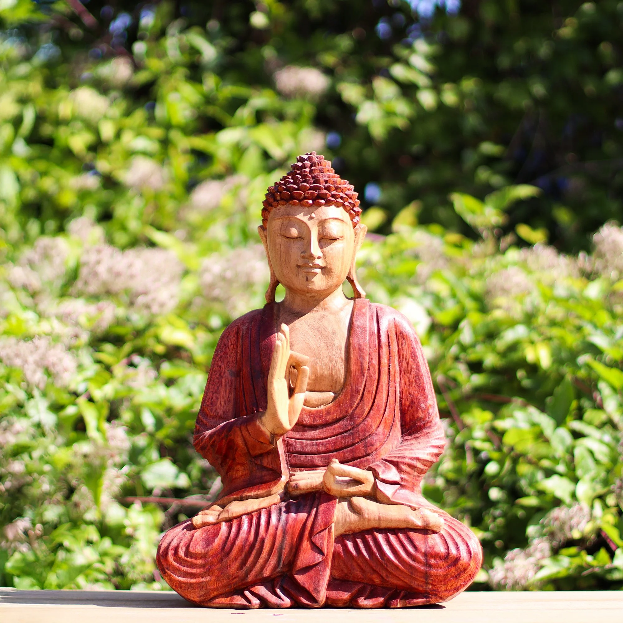 Hand Carved Buddha from Bali Reiki Divine Therapy