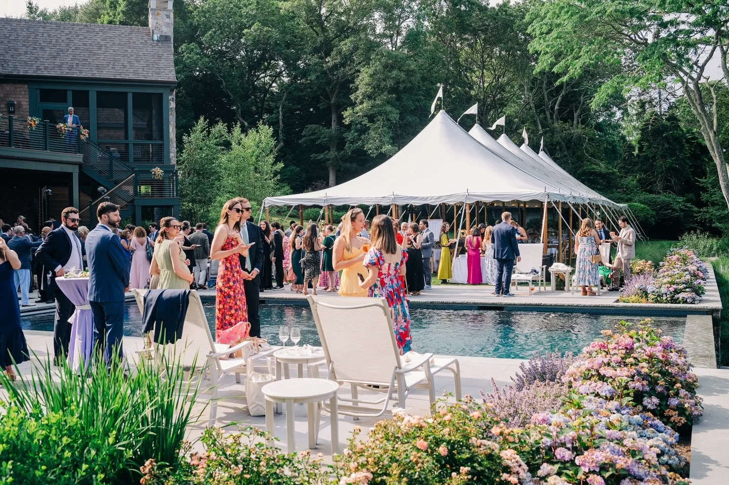 Still dreaming about this vibrant June wedding on the coast of Rhode Island for Rima + Sam. Hosting a wedding on a family property always calls for special attention to detail and logistics and we were honored to be a part of the team that made this 