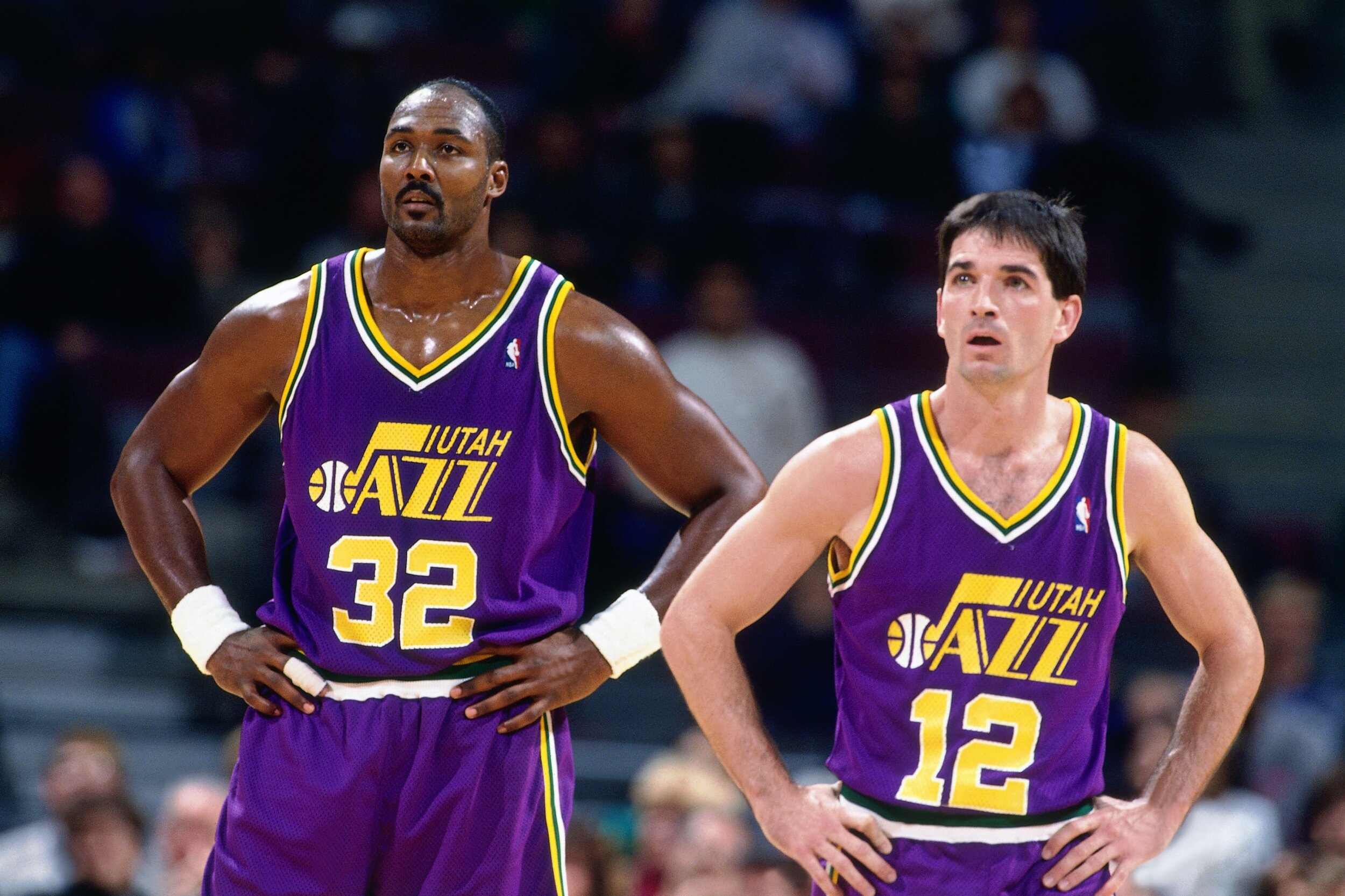 Lot Detail - Karl Malone, John Stockton & Jeff Hornacek Utah Jazz