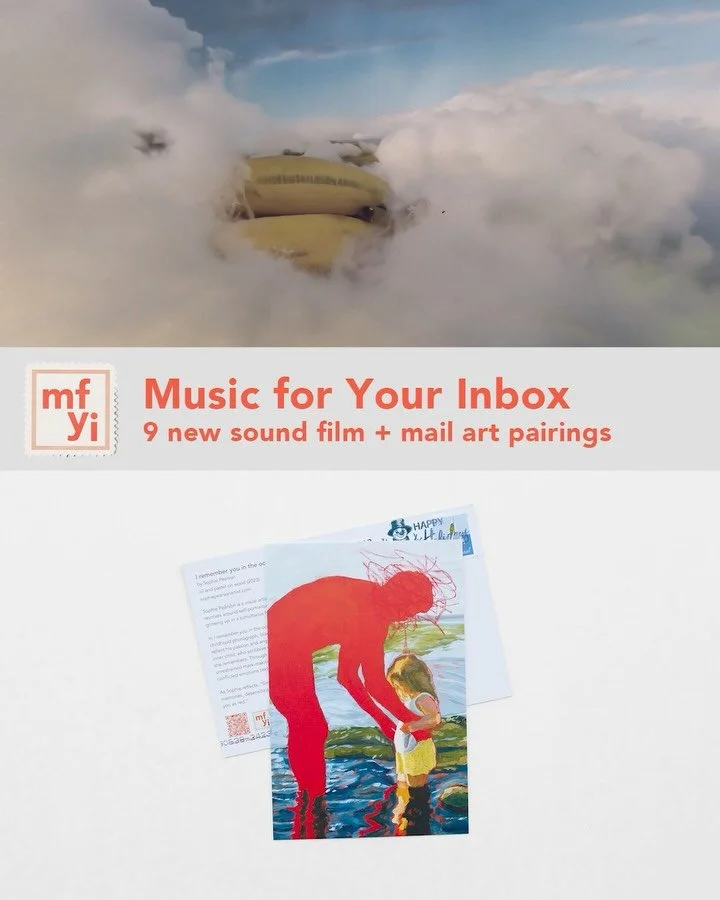 2025 Wrap Up!
In 2025 we were honored to present fantastic art by a group of 21 deeply thoughtful and inspiring artists

9 new sound film + mail art releases
6 art pairings for free in local libraries
13 new artist chats
3 free community screenings

