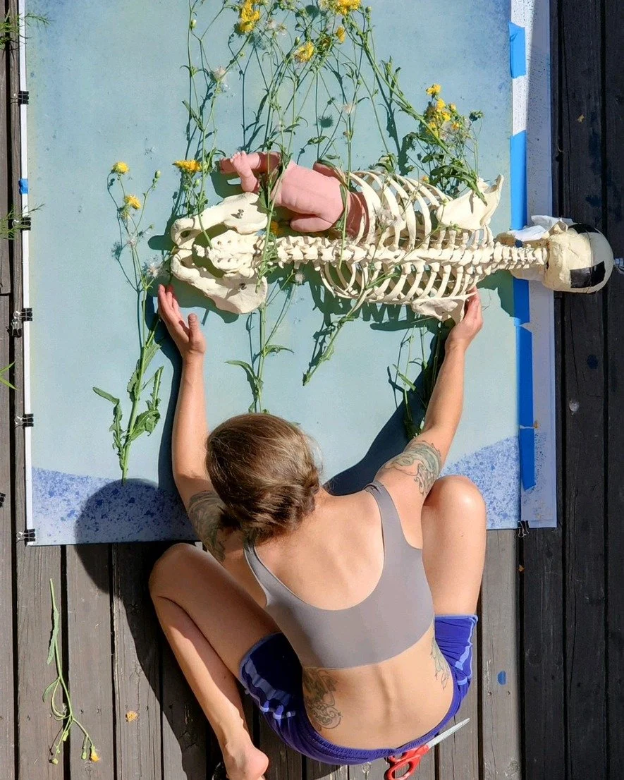 Here&rsquo;s a peek into how Lacey McKinney created work from her Reconfiguration series
Her mail art is available for free in MEP's Library Arts Program now

Here you can see Lacey&rsquo;s mastery of layers and transparency. Using props and her own 