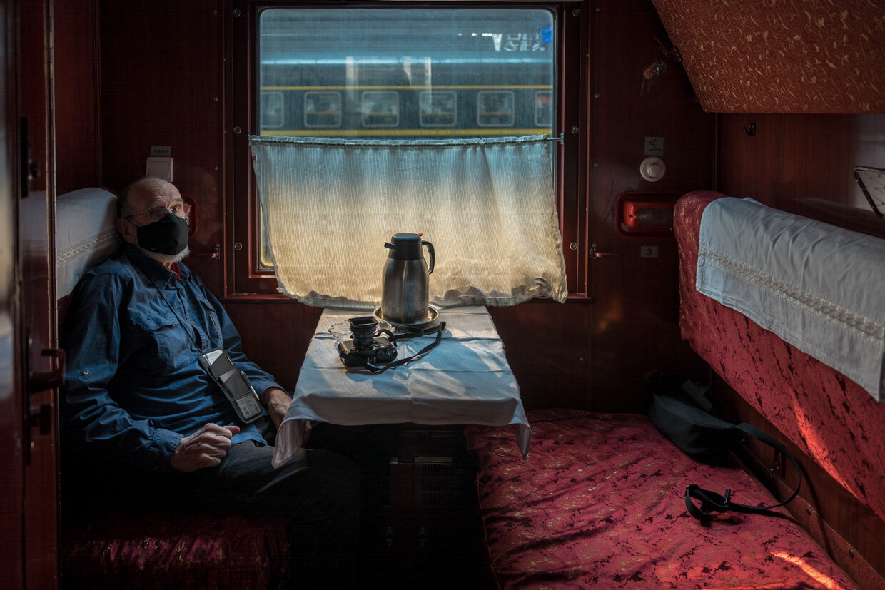 Train from Beijing, China, to Ulaanbaatar, Mongolia.