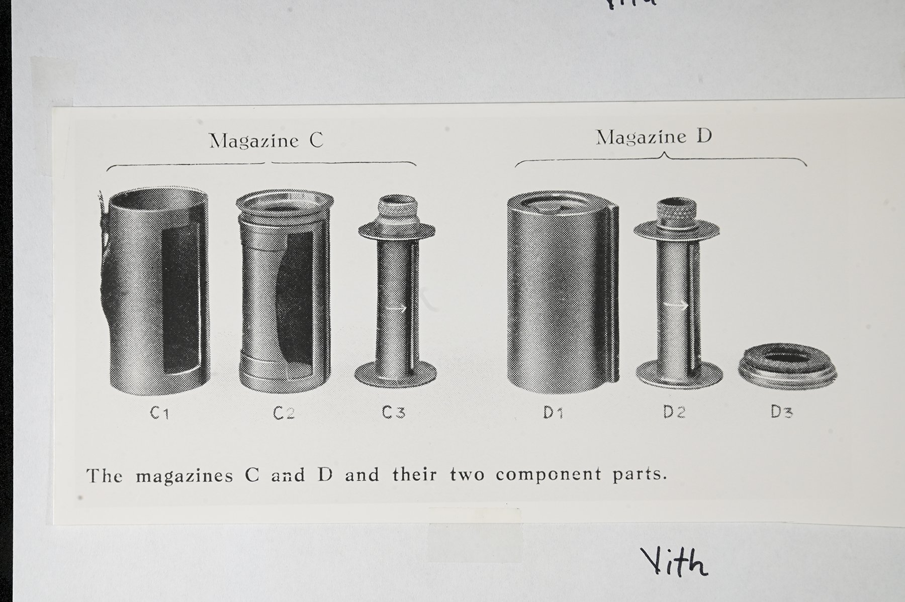 Components of type C (left) and type D cassettes