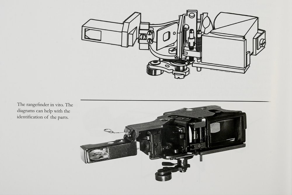 Leica M rangeviewfinder unit, actual (bottom) and schematic (top).JPG