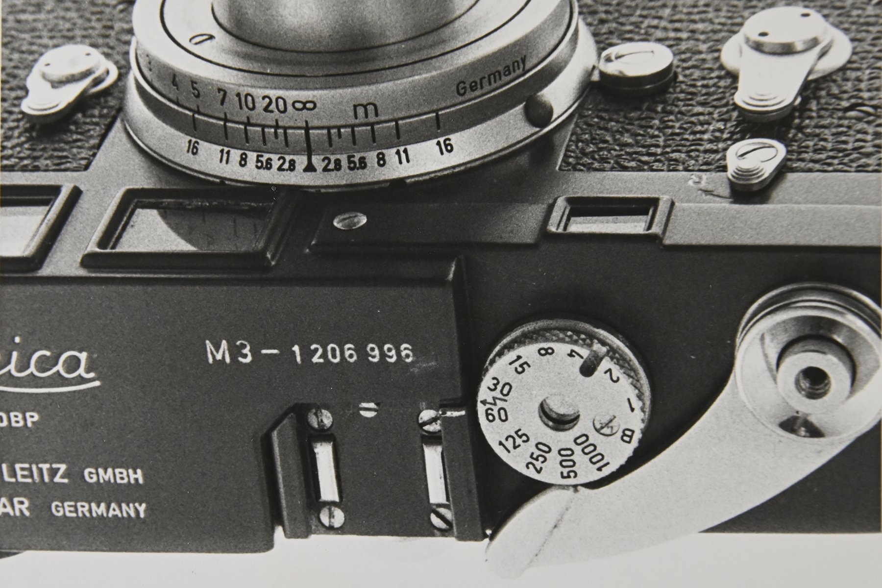 Black & White photo of the top of a late olive finished military M3 No. 1206996..jpg