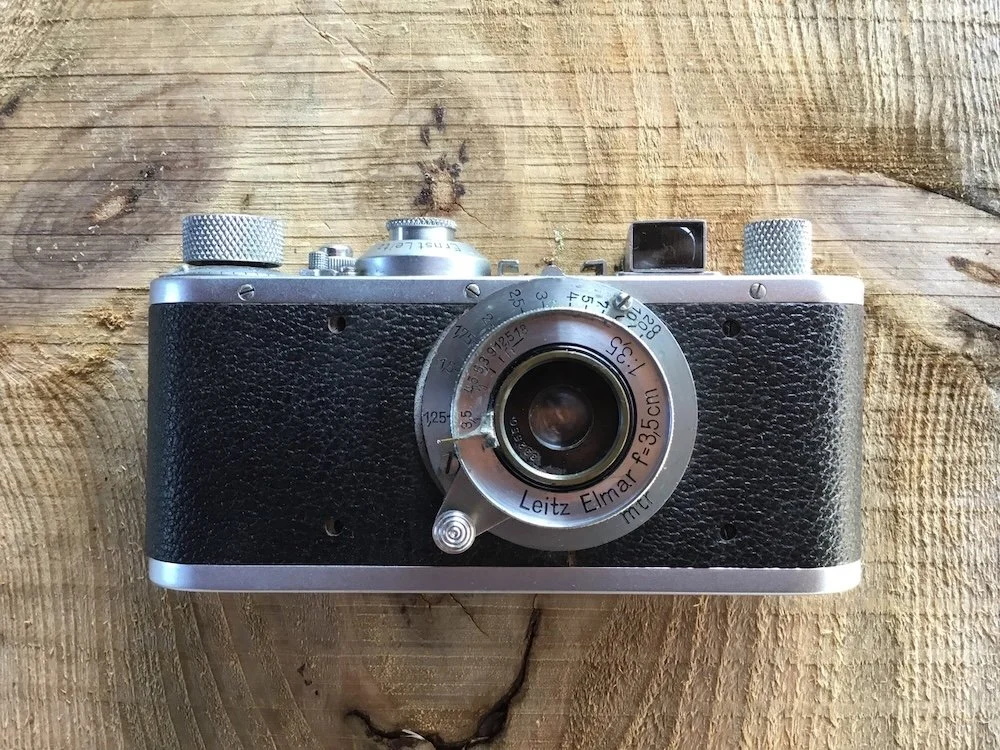 Leica I (C) front view with 3.5cm f:3.5 Elmar wide-angle is a great walkaround street camerra..jpeg