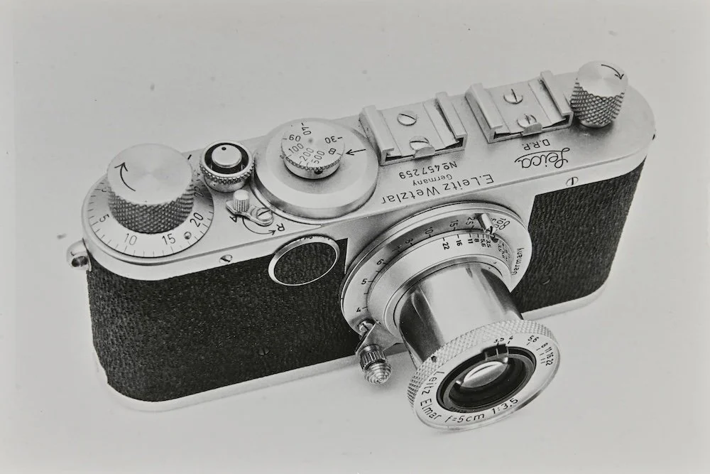 Leica 1c with two shoes, 5cm, f:3.5 Elmar. A gorgeous example..jpg