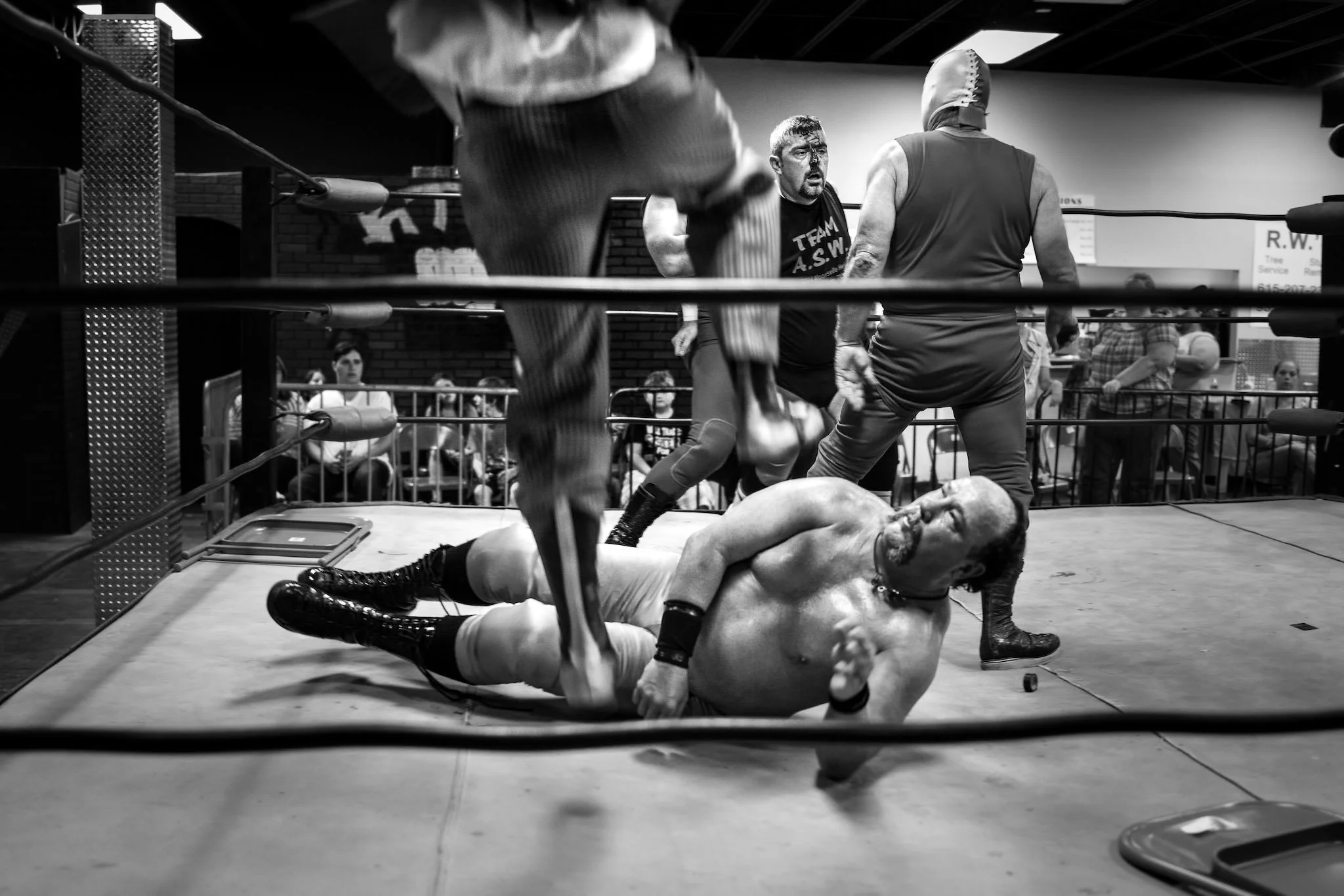 "Indy Wrestling Match" by Virginia Hines