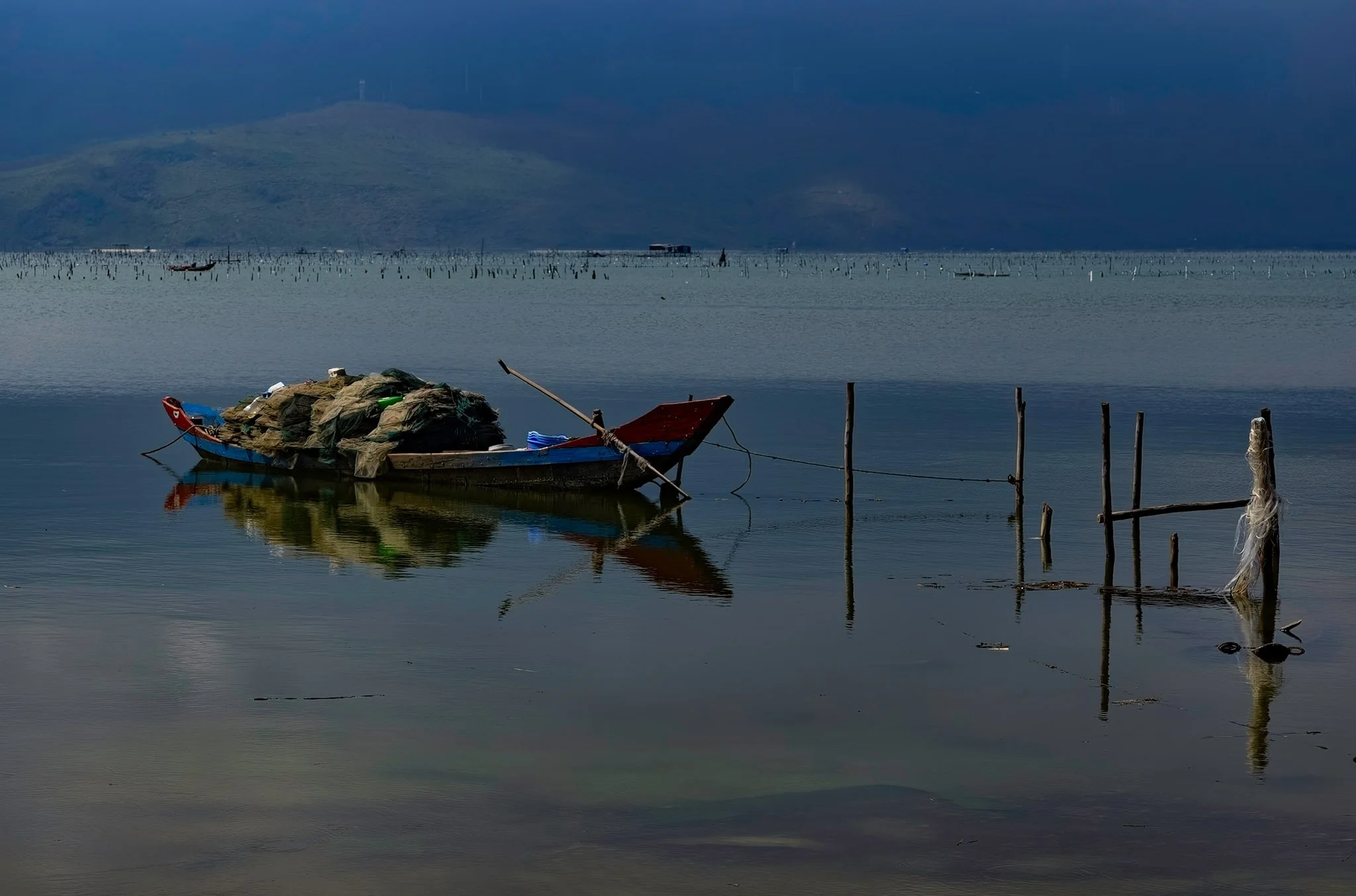 "Fishing Boat and Oyster Fa" by Jeffery D Trilling