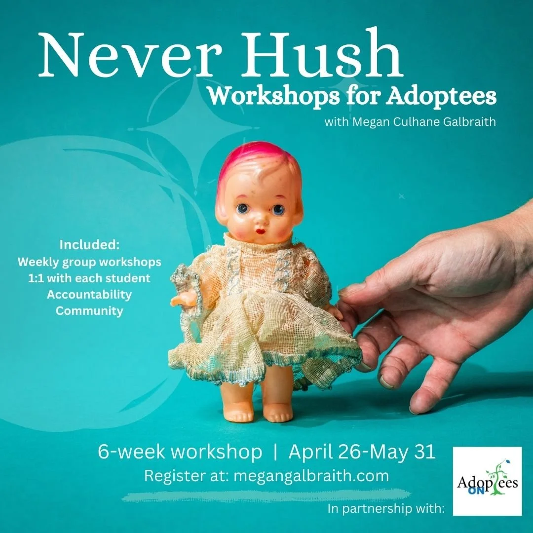 Large human hand holding the hand of a fragile baby doll against a turquoise background.