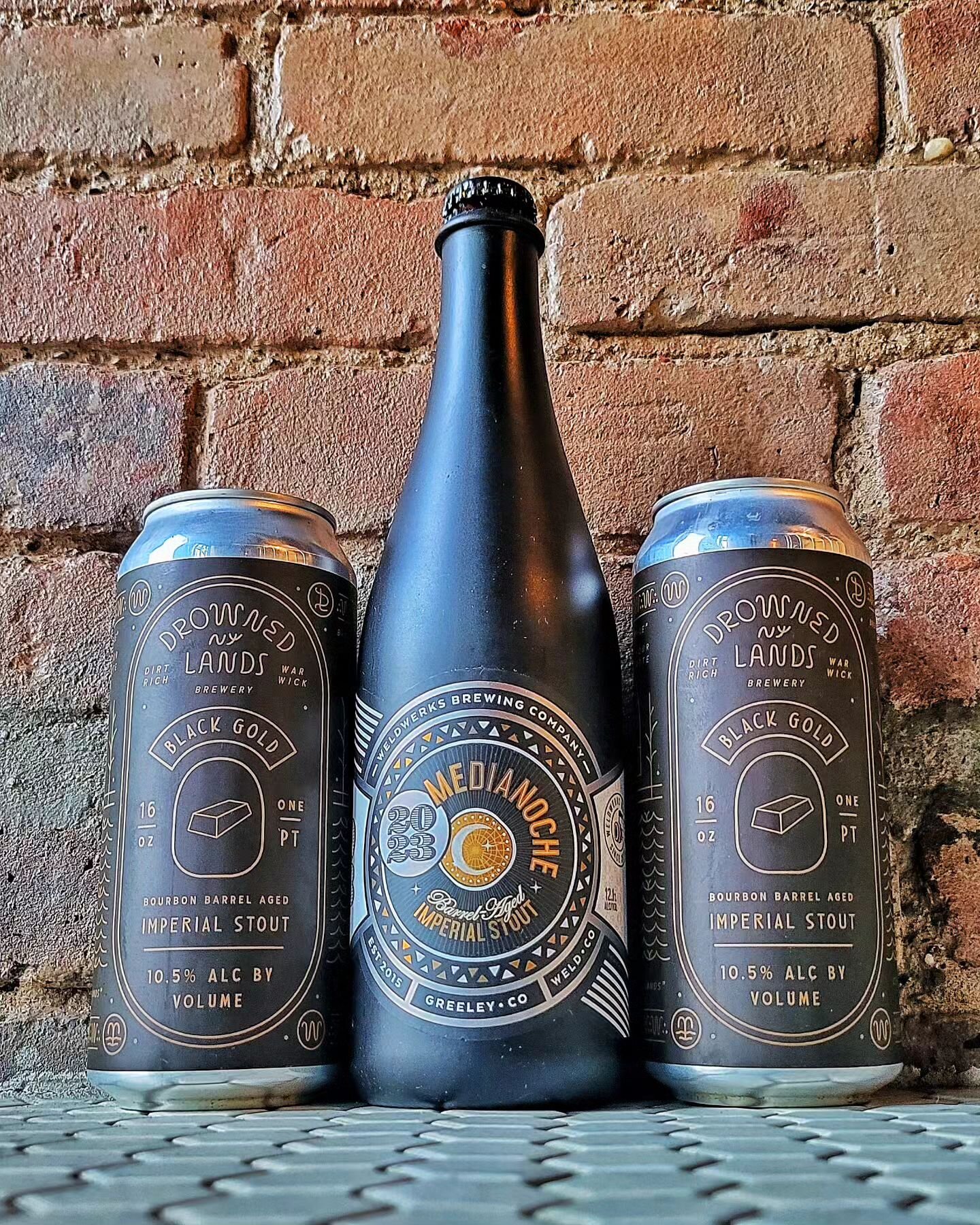 Added to Queue:

Two big and boozy barrel-aged imperial stouts to look forward to, from breweries both near and far. Check them out below👇👇👇

&quot;Black Gold&quot;
@drownedlandsbrewery
BBA Imperial Stout (10.5%)

Brewed with a base malt of marrie