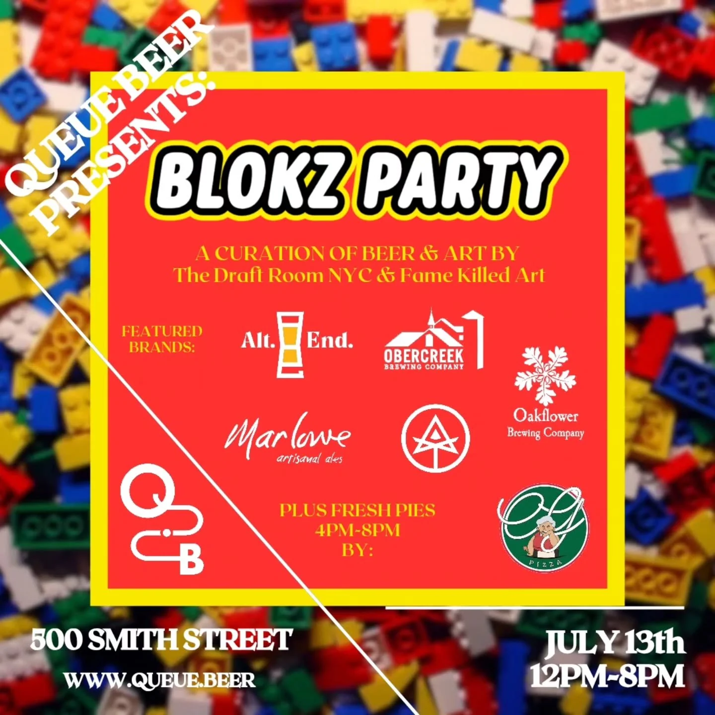 Queue Beer Presents: 

Blokz Party is a curated experience we've been working on with our friends at @thedraftroomnyc and @famekilledart.

We're thrilled to bring you a fun Sunday experience showcasing incredible brews and stunning art.

Join us on S