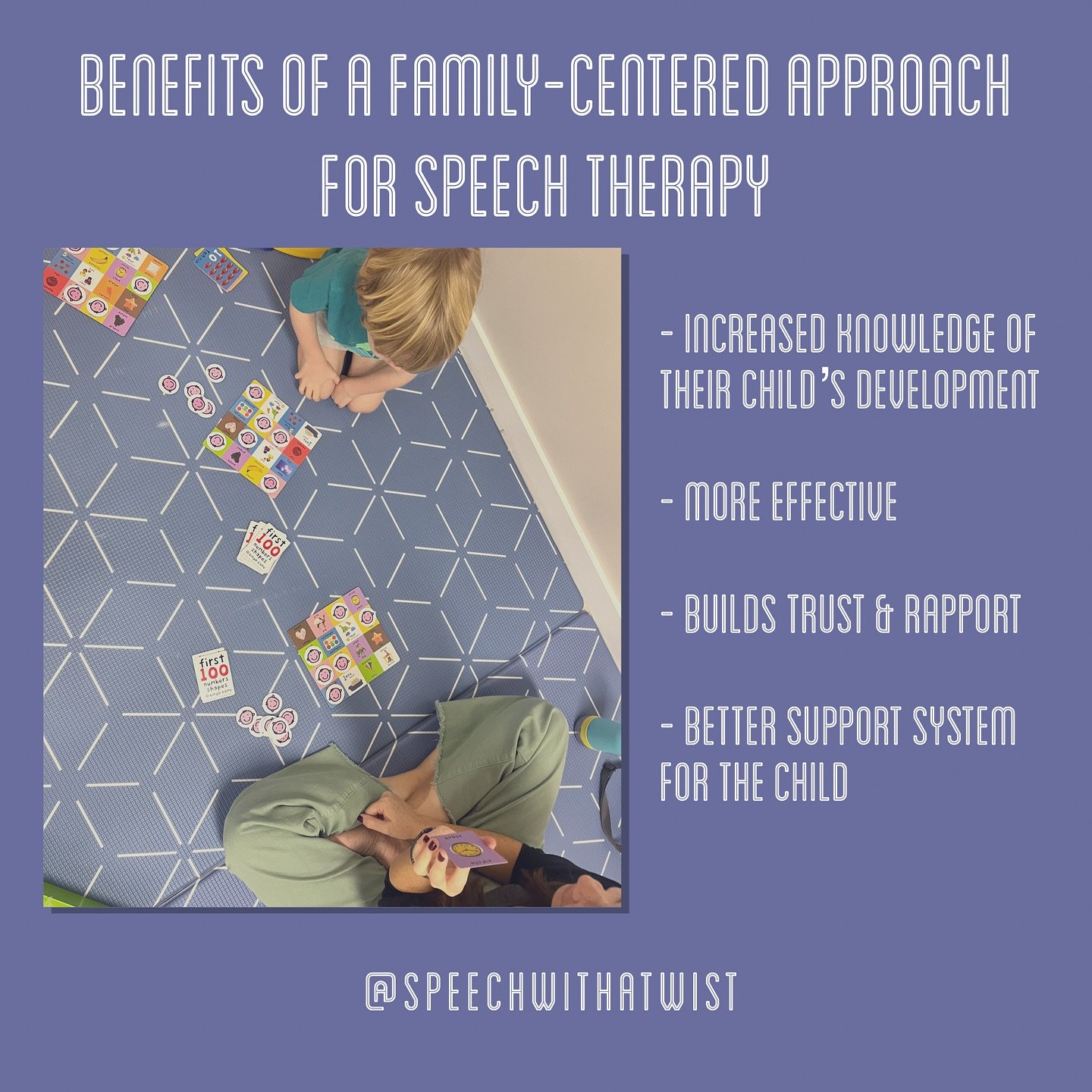 A FAMILY-CENTERED Approach for the win! 🫶🏼✨ 

At @speechwithatwist, it is our goal to provide speech therapy that is effective and beneficial for our clients.

 By incorporating this approach into our practice, it allows us to empower not only our 