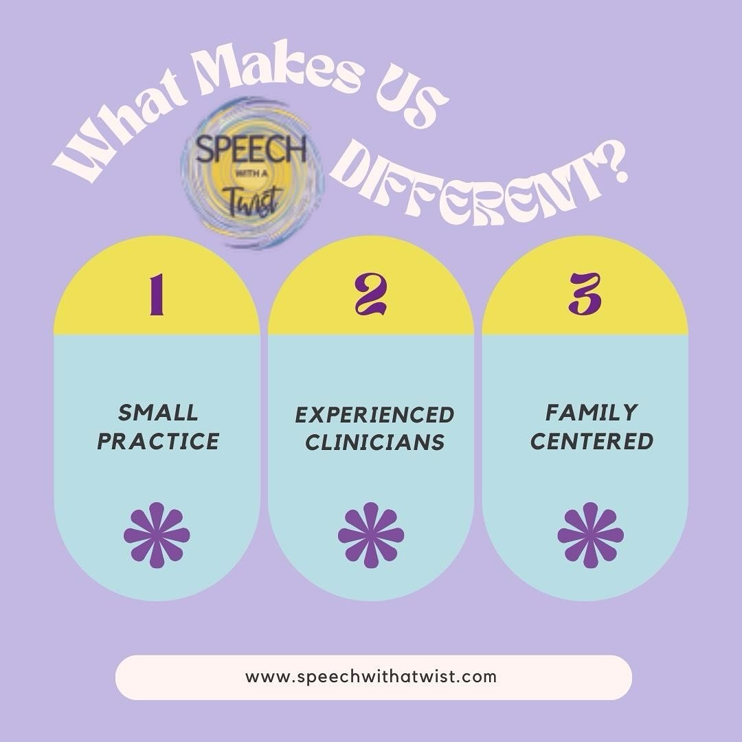 so WHAT makes us different from other clinics❓🤔

🩵 We&rsquo;re a small private practice in South Miami. This means your child will work with the same therapist for all of his/her sessions. We believe this consistency results in a greater connection