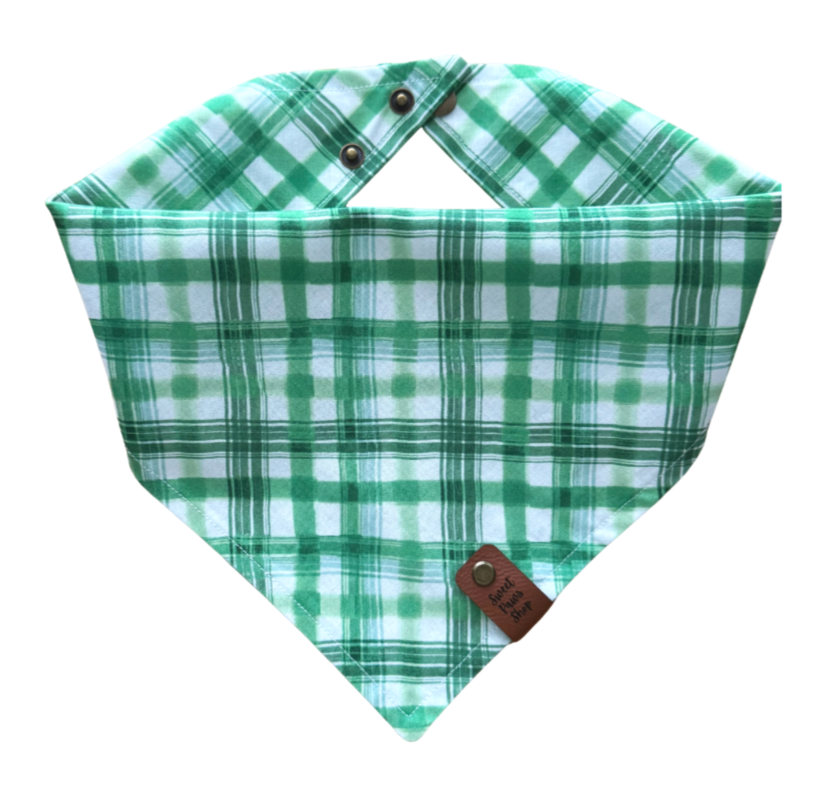 Irish Plaid Dog Bandana