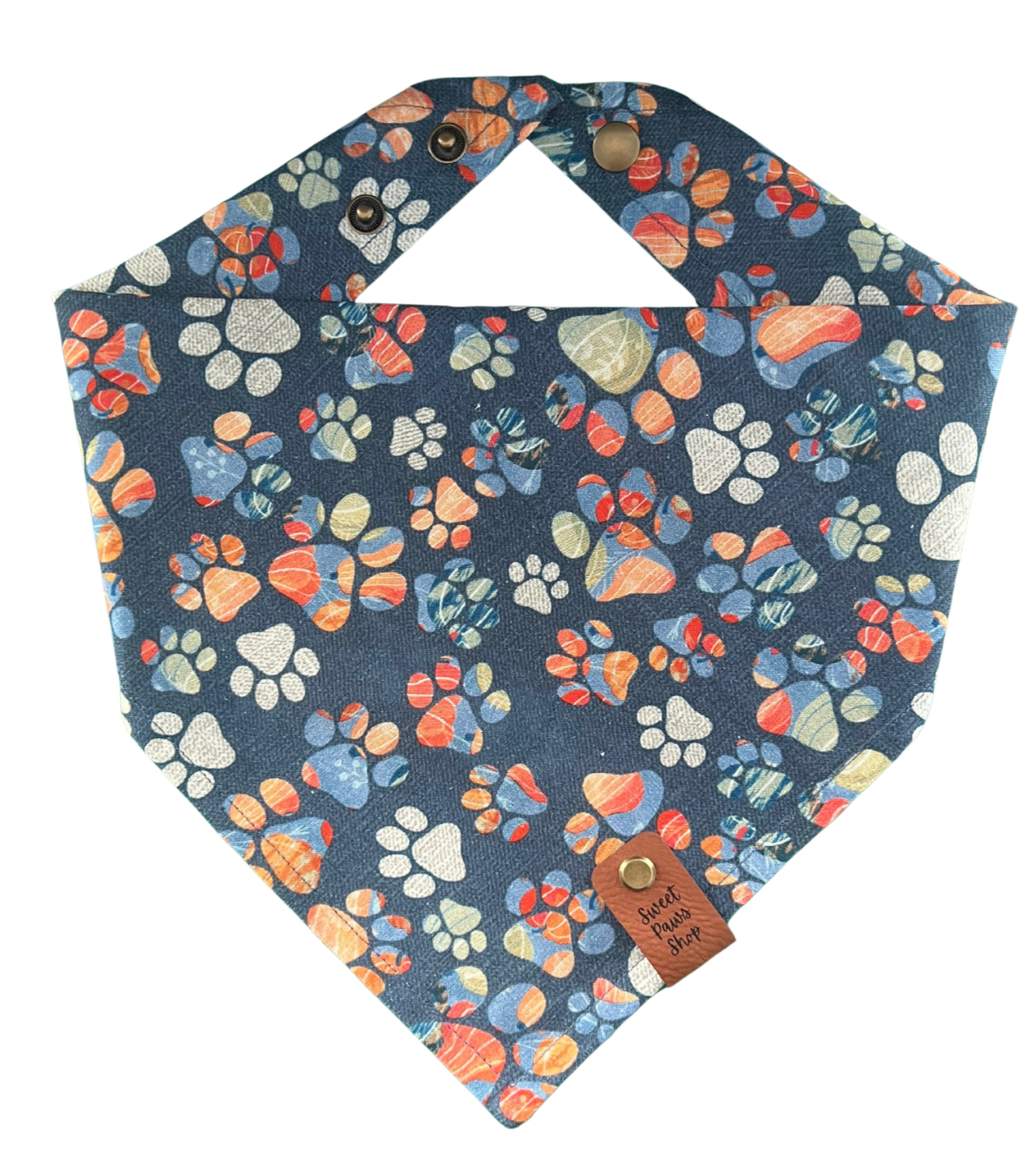 Tie Dye Paws Dog Bandana