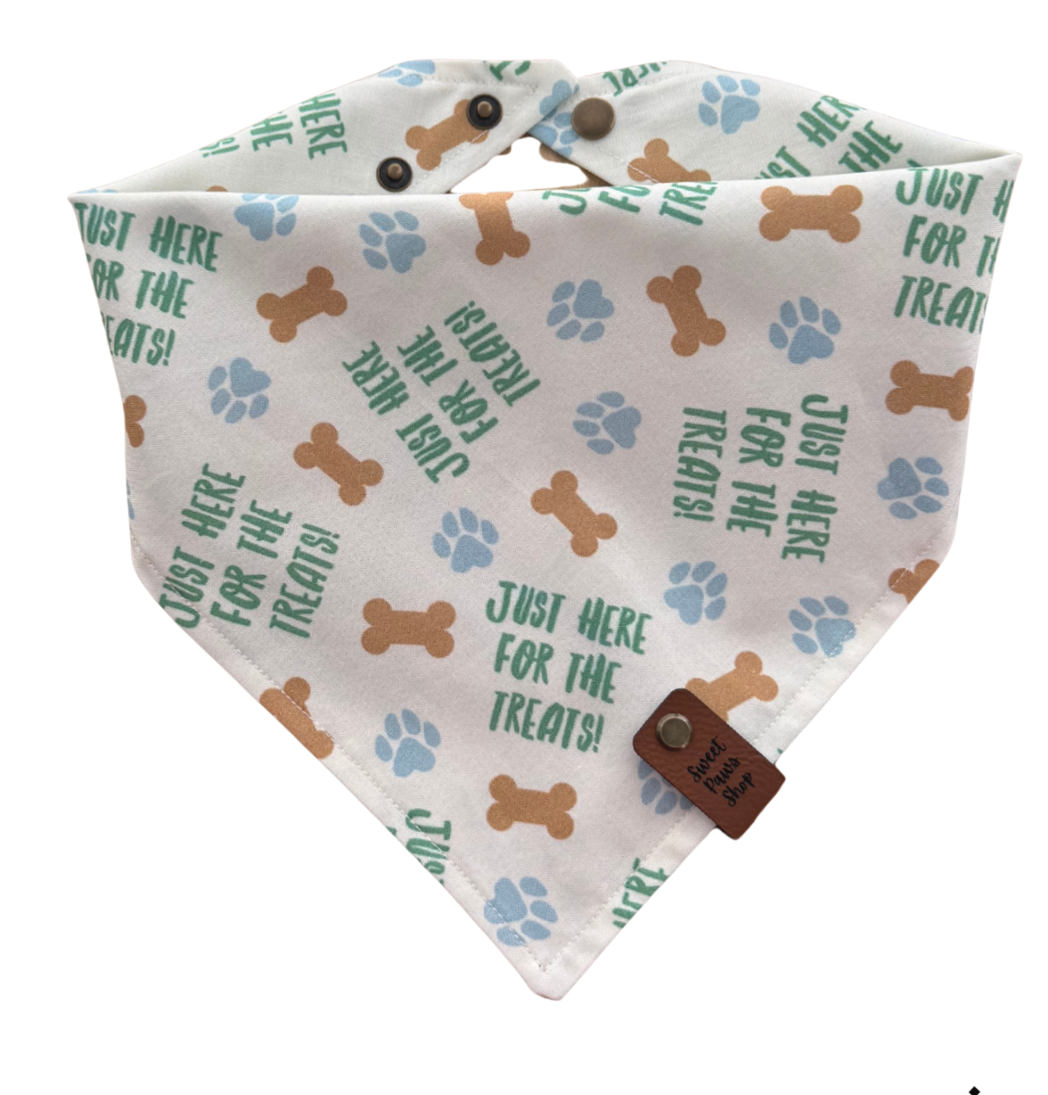 Just Here For The Treats Dog Bandana