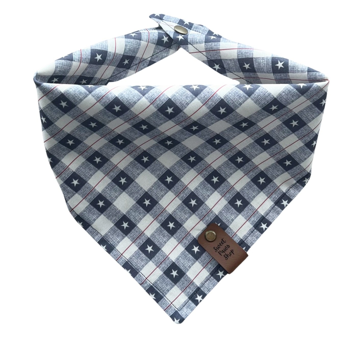 Patriotic Plaid Dog Bandana