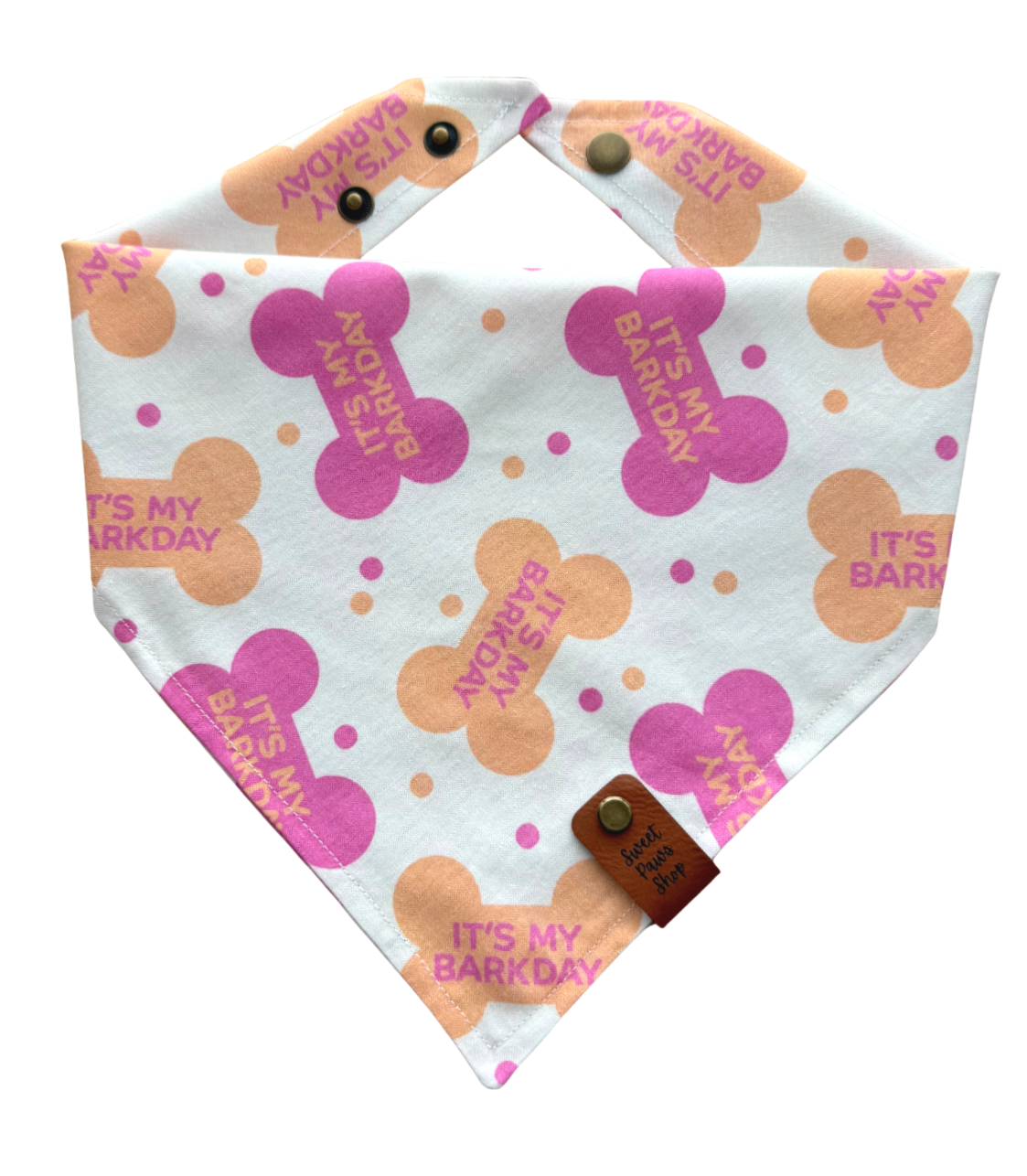 Pawty Time Pink Dog Bandana