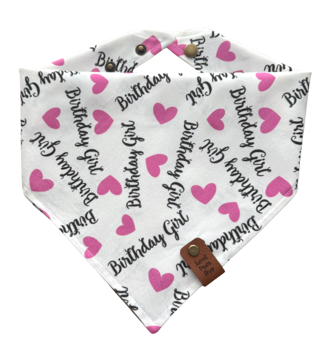 Birthday Girl Dog Bandana