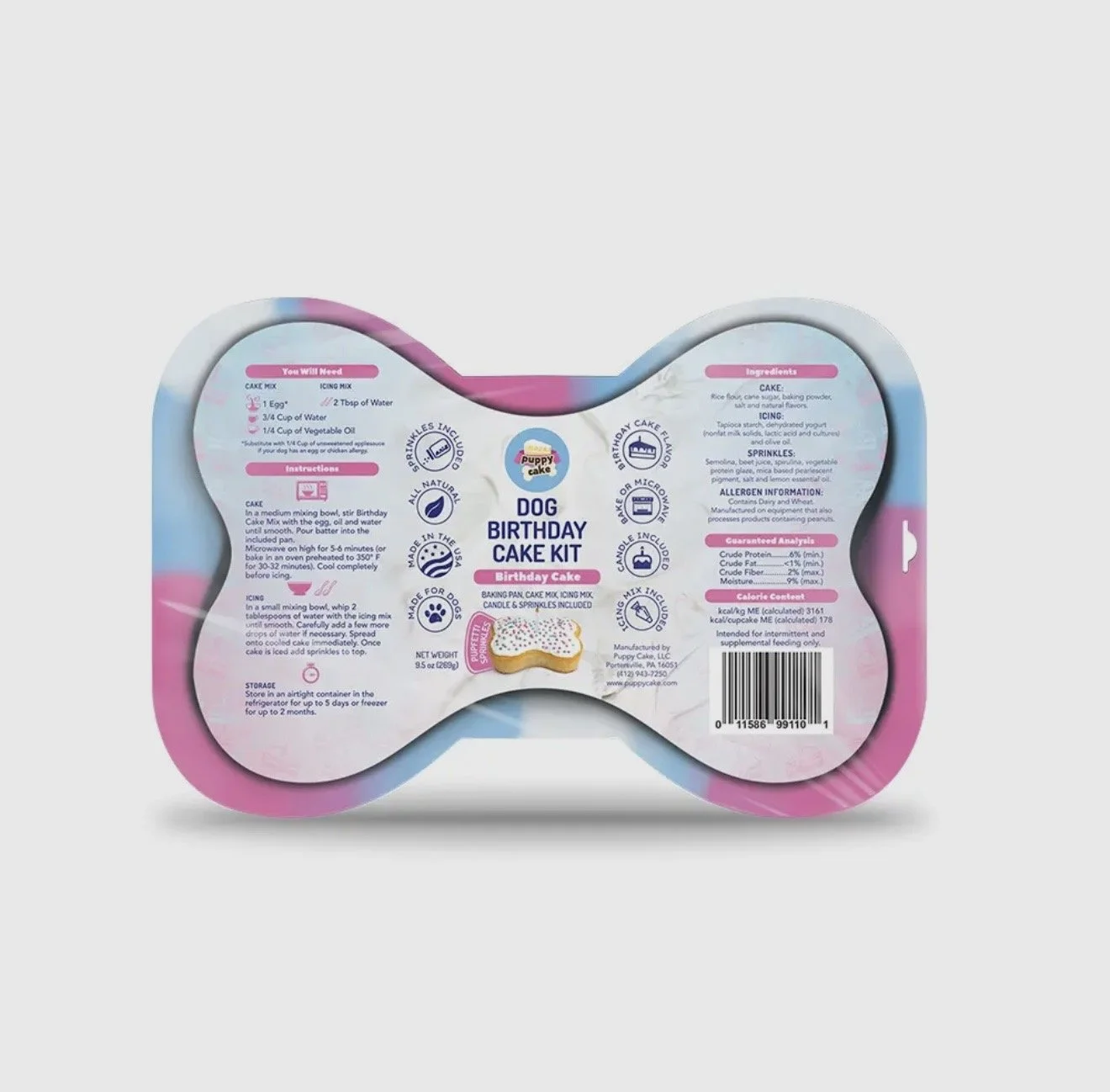 Dog Birthday Cake Kit- Birthday Cake Flavor