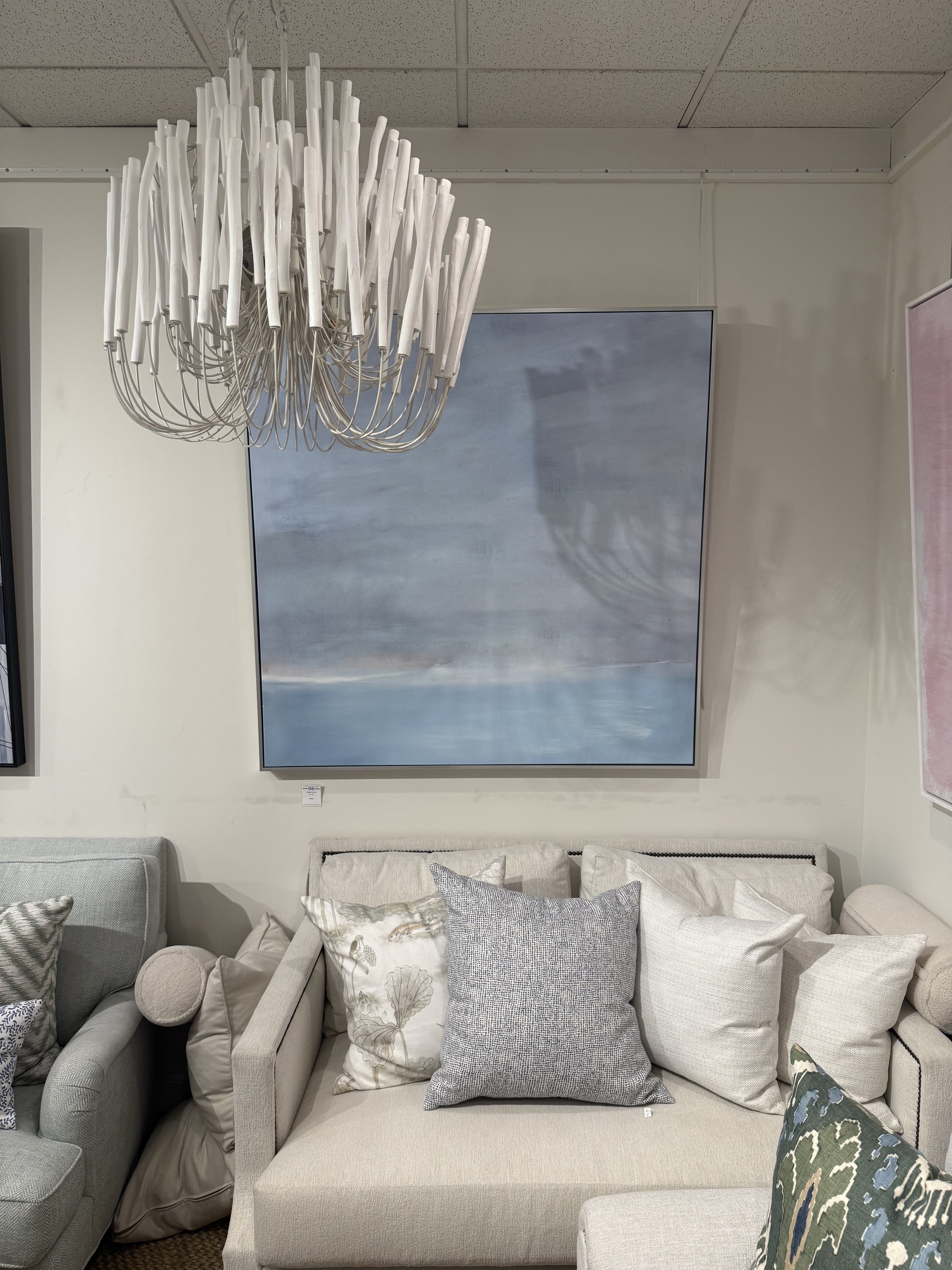 Tilda Small Chandelier – White Iron Spoke Light | Donna Donaldson Interiors