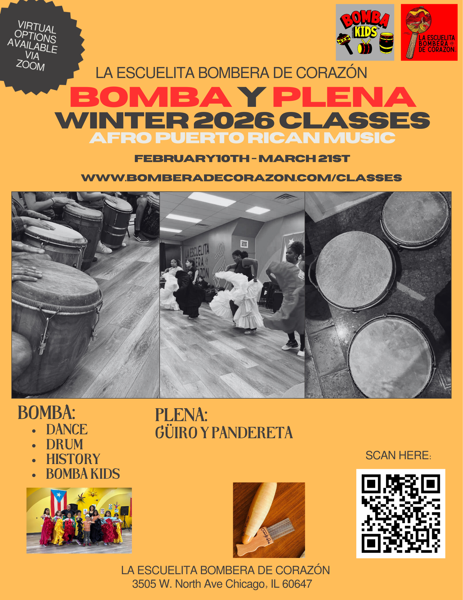 Bomba Y Plena Class Schedule 