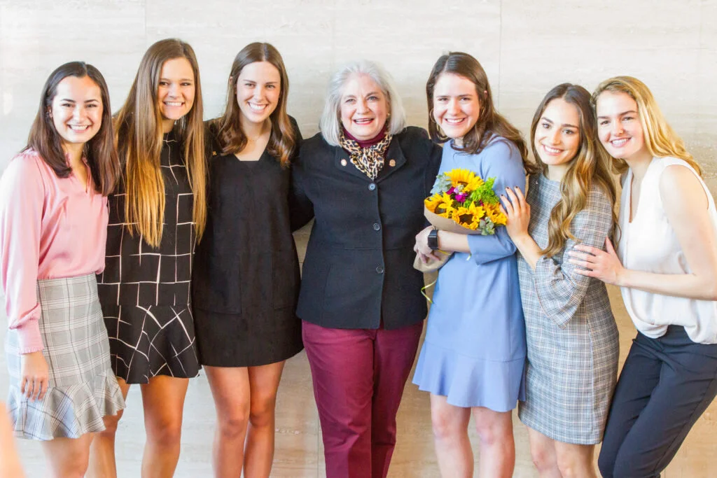 S.H. Shelley Potter with collegiate members of Xi Kappa/Texas A&amp;M who were in attendance