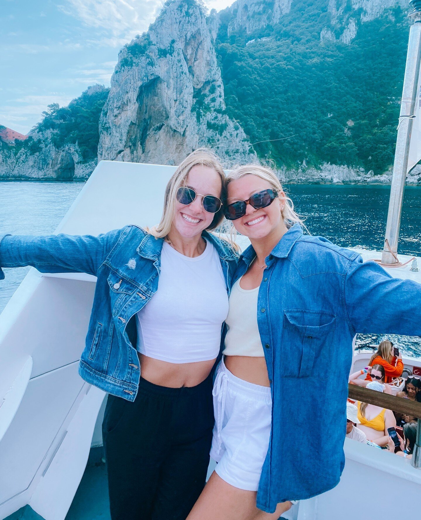 Chi Os are everywhere! 🌍✨⁠
⁠
You never know when and where you will find a Sister just like these women from Eta Beta | Iowa State and Psi Kappa | Clemson who were both on the Island of Capri! 🐚⁠
⁠
Where are you going to find a Sister this summer? 