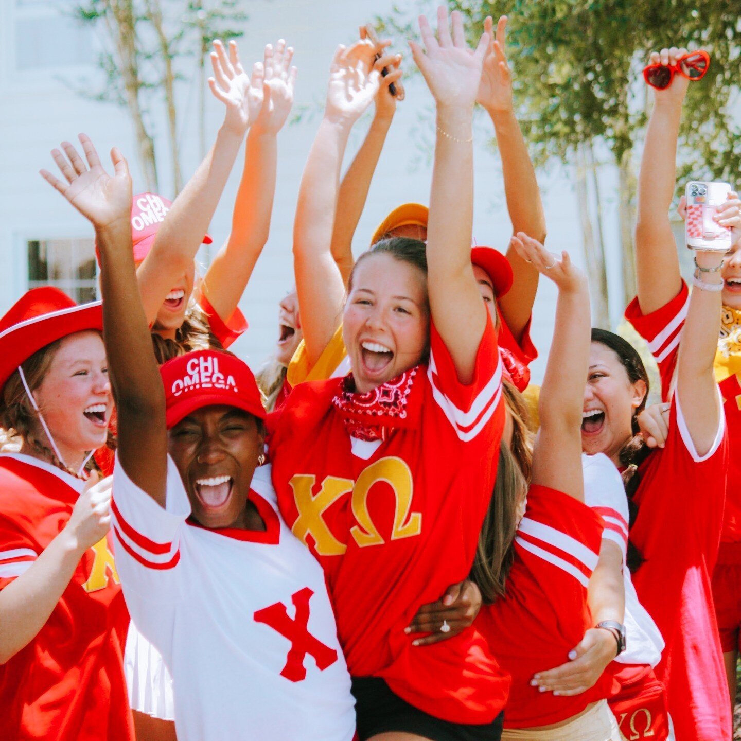 Friendship (noun): one of our six purposes; camaraderie based on understanding, support, and memory-making. ❤️🌼🦉⁠
⁠
Give a shoutout to your Chi Omega besties below ⬇️