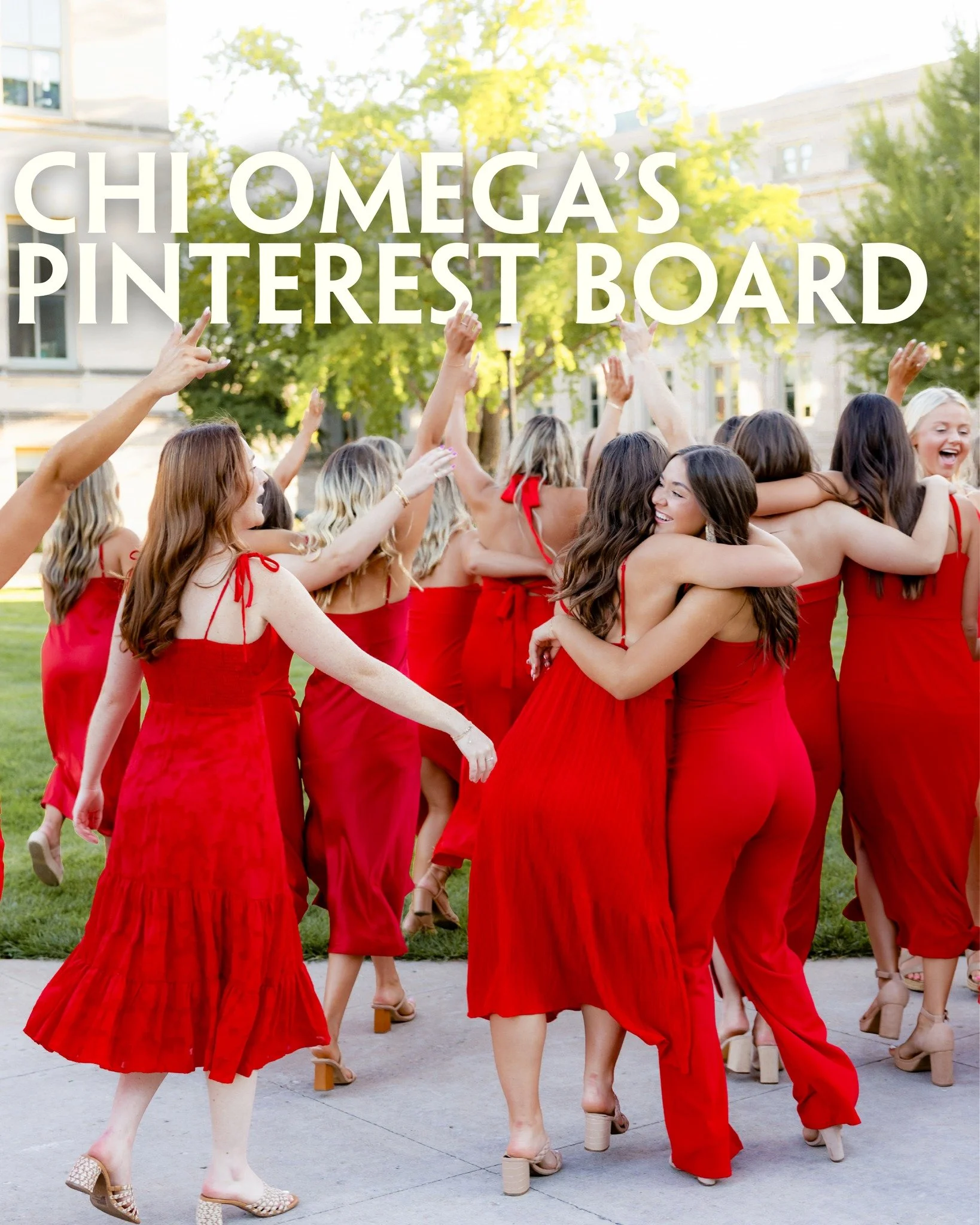 Take a scroll through our Pinterest board! Every Sister adds her own unique touch to the Chi Omega aesthetic, making our board brighter with each new pin. Tag a Sister whose style and creativity you're grateful to see lighting up your feed! ❤️💛