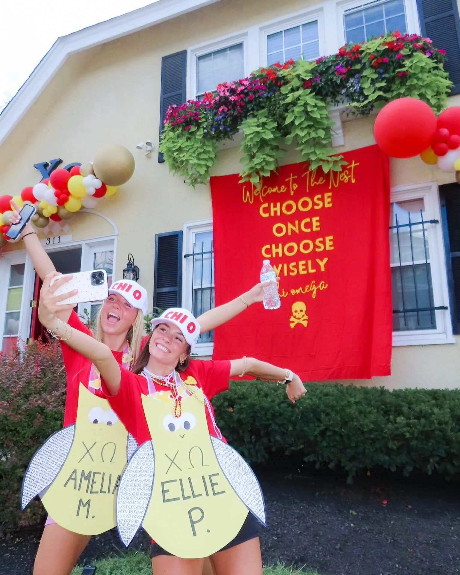 You show up to Chi Omega with open arms, ready to embrace the strangers cheering your name on Bid Day. You graduate as part of a family, walking across the stage to the same cheers&mdash;no longer strangers, but Sisters. Tag a friend who made our Sis