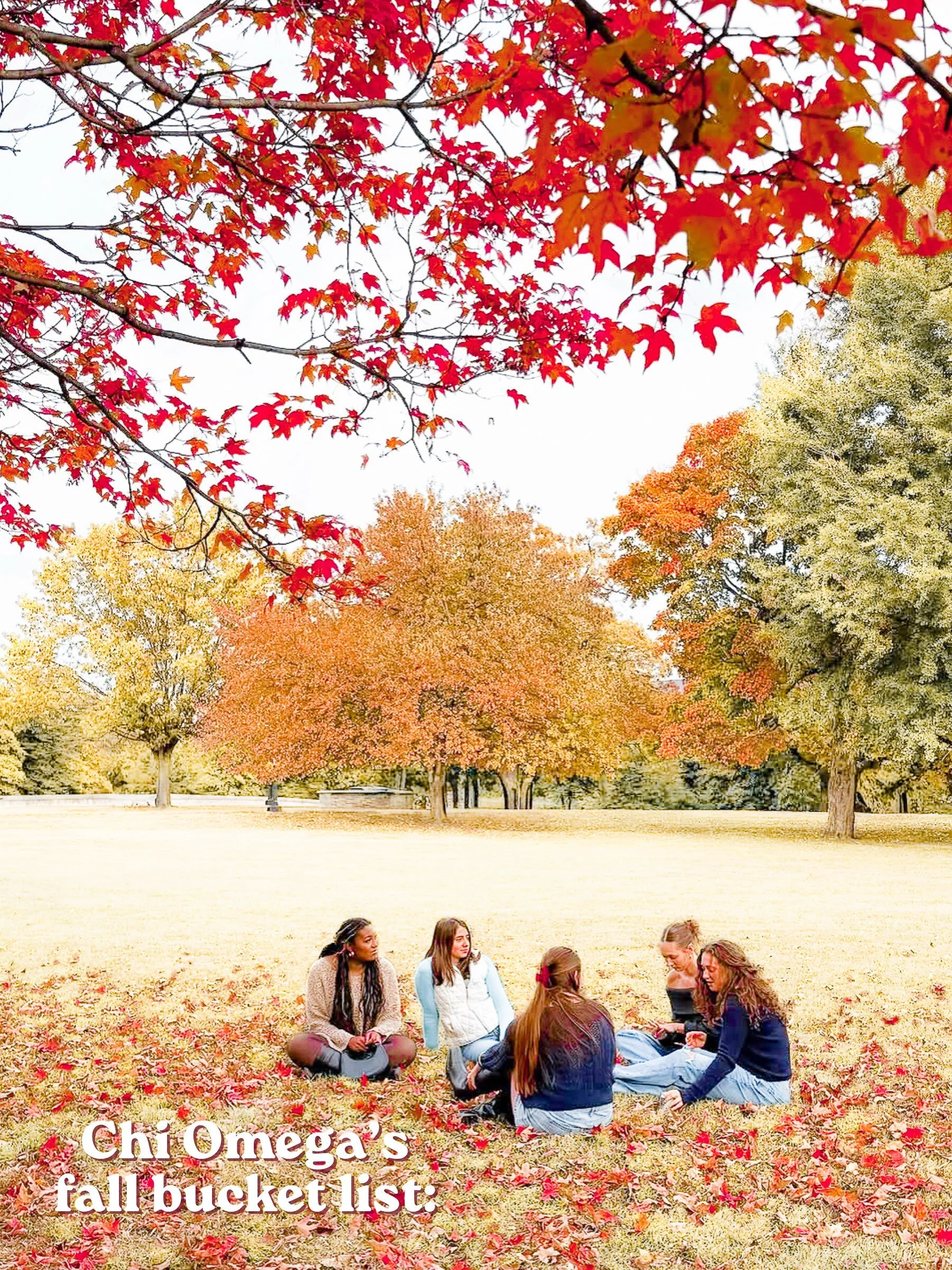 Sisterhood in the fall is just better &mdash; even the leaves turn cardinal and straw! Tag a Sister you&rsquo;ve already planned some fun fall outings with 🍁🎃