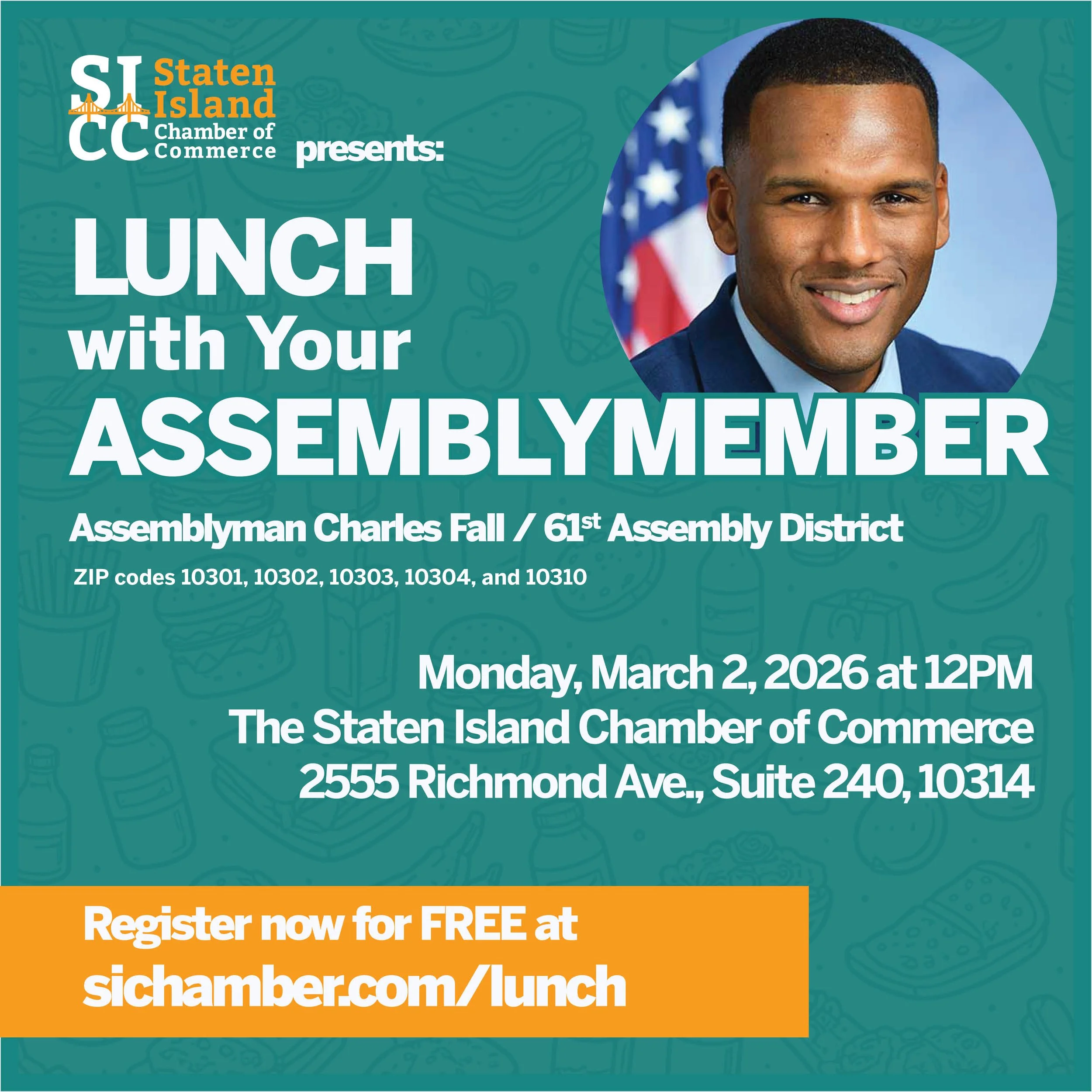 Lunch with Assemblyman Charles Fall